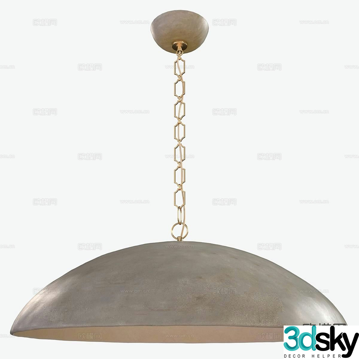 Elliot industrial style chandelier copper chandelier 3d model