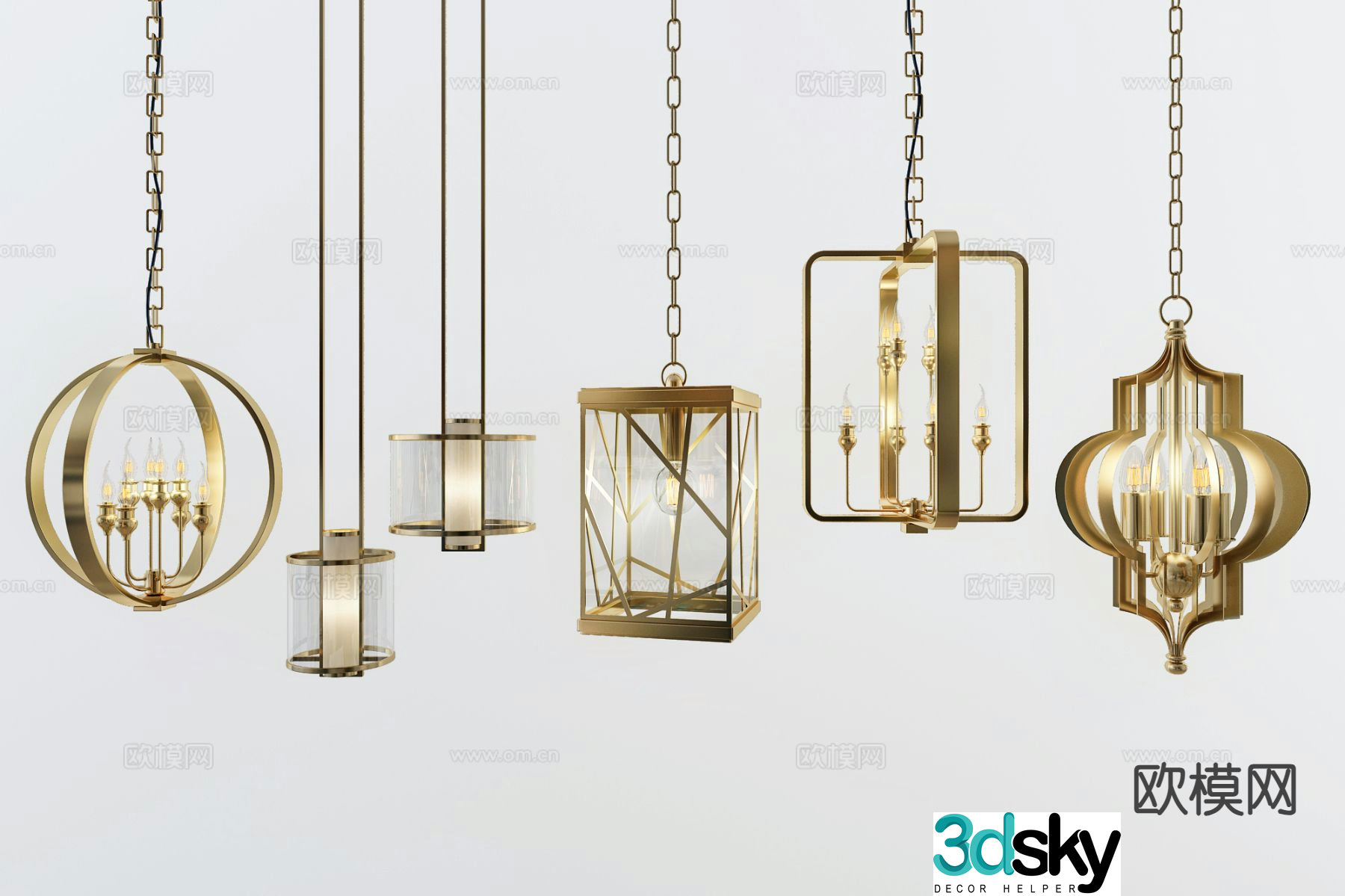 Light luxury small chandelier bedside small chandelier 3d model