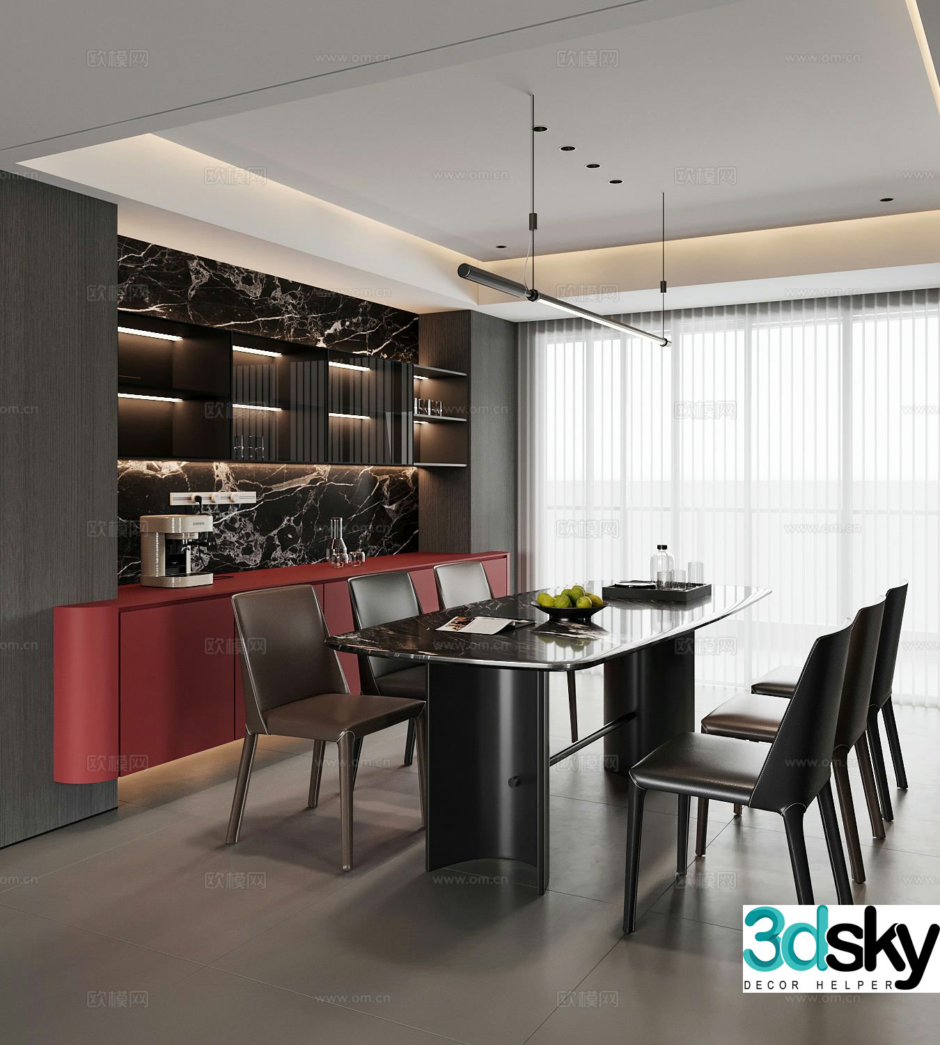 Italian restaurant 3d model