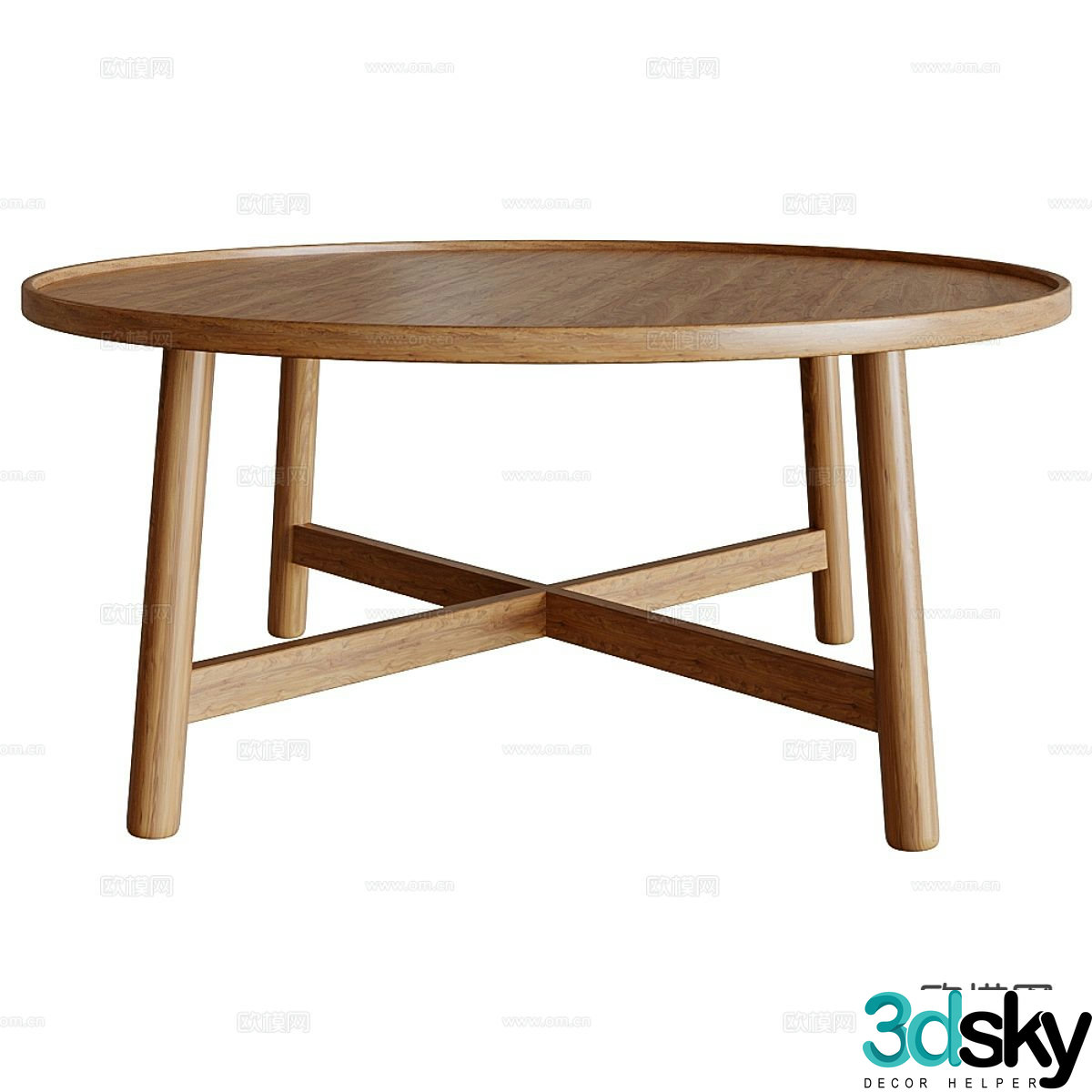 Wabi-sabi coffee table round coffee table 3d model