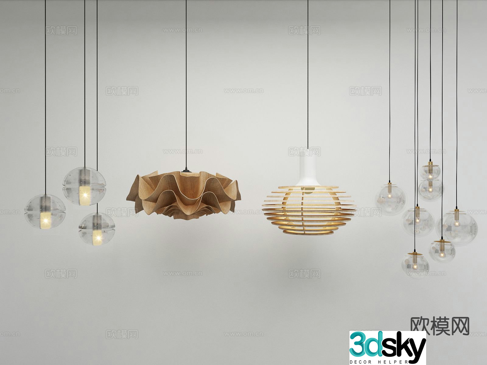 Modern chandelier dining room chandelier 3d model