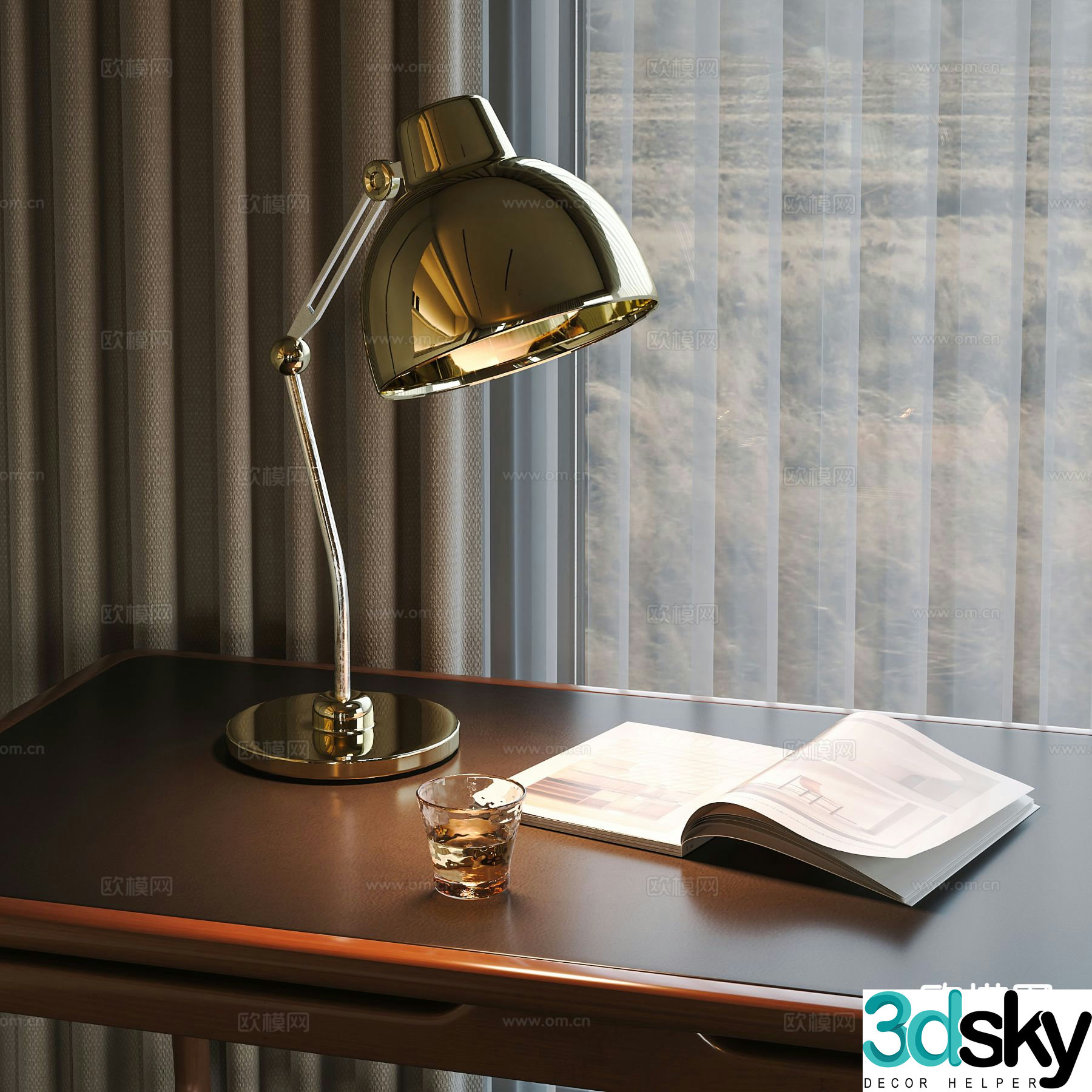 Light luxury table lamp 3D model