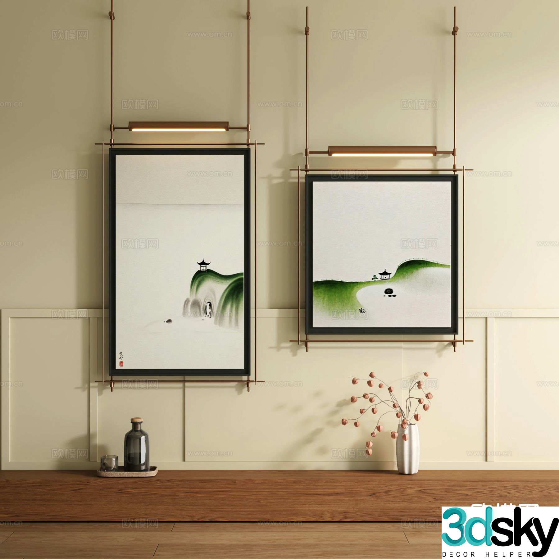 Decorative painting art painting hanging painting 3d model