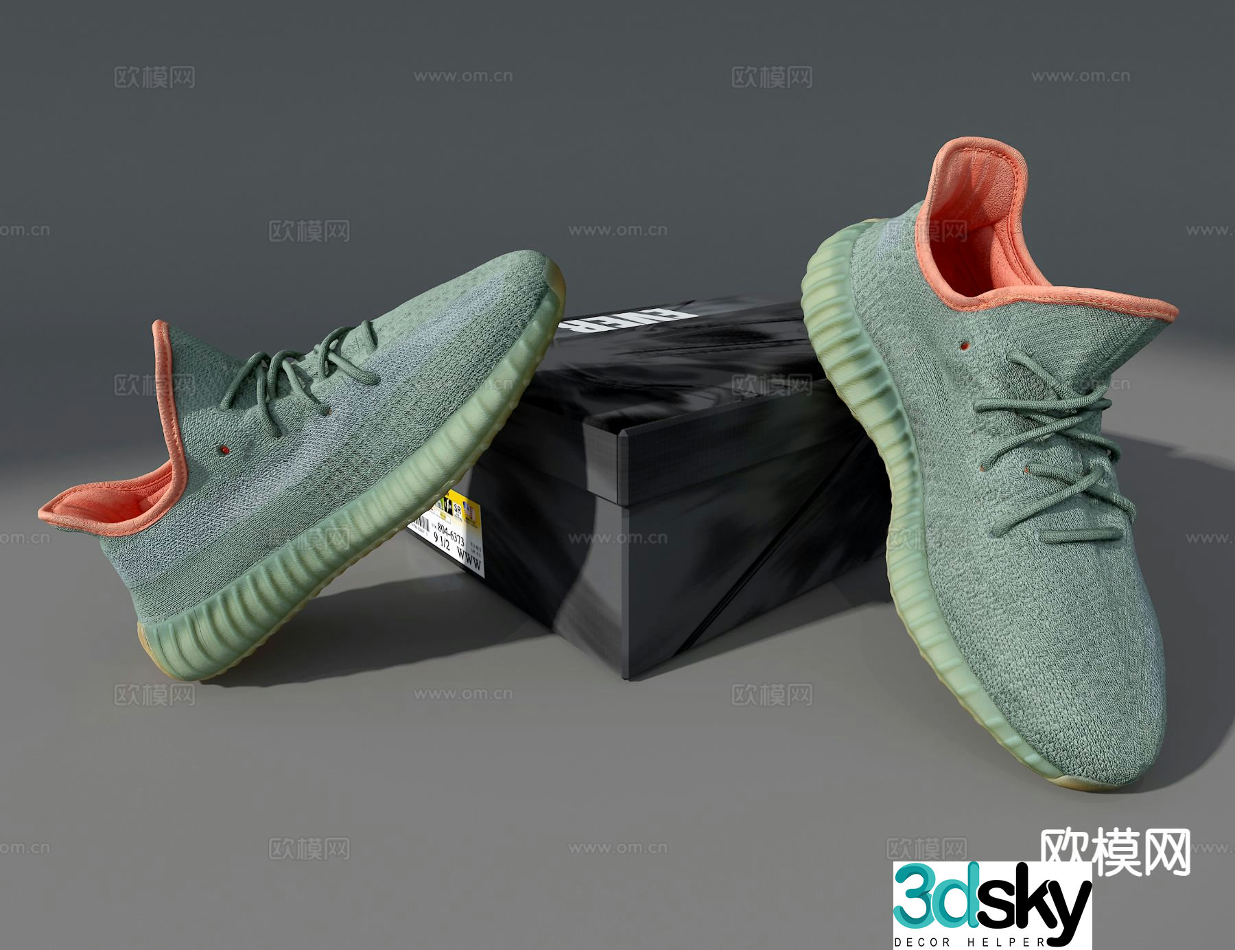shoes coconut shoes shoe box 3d model