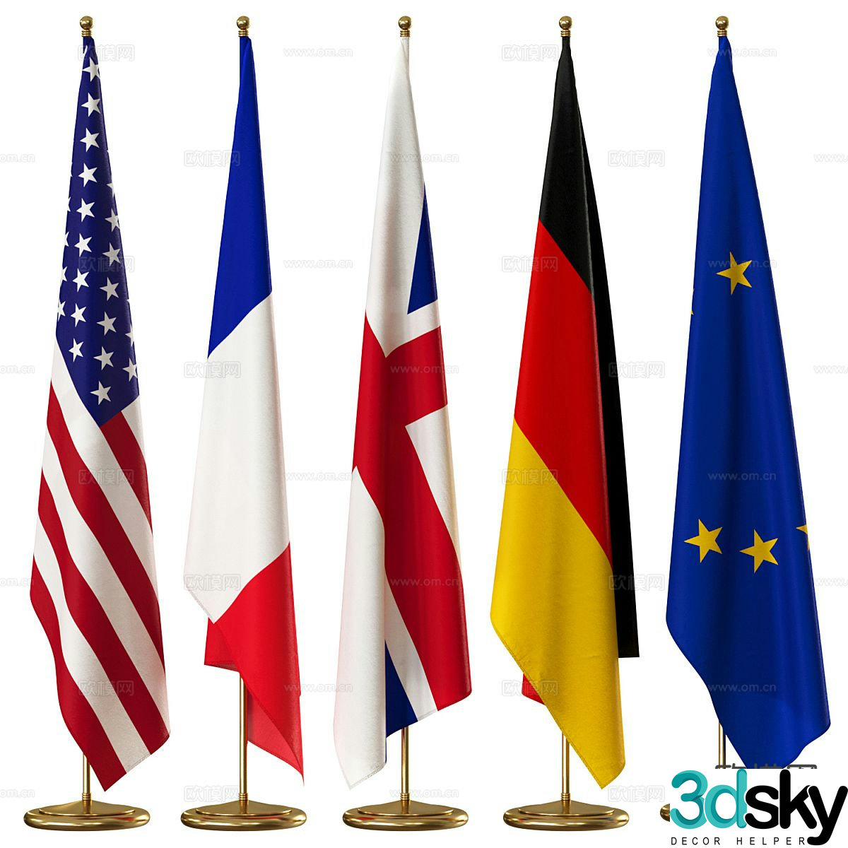 state flag flag 3d model