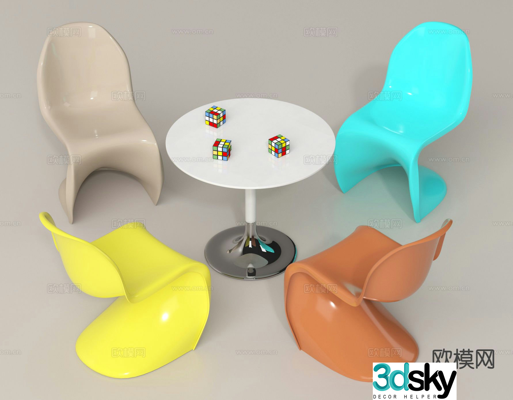 Leisure tables and chairs Negotiation tables and chairs 3d model