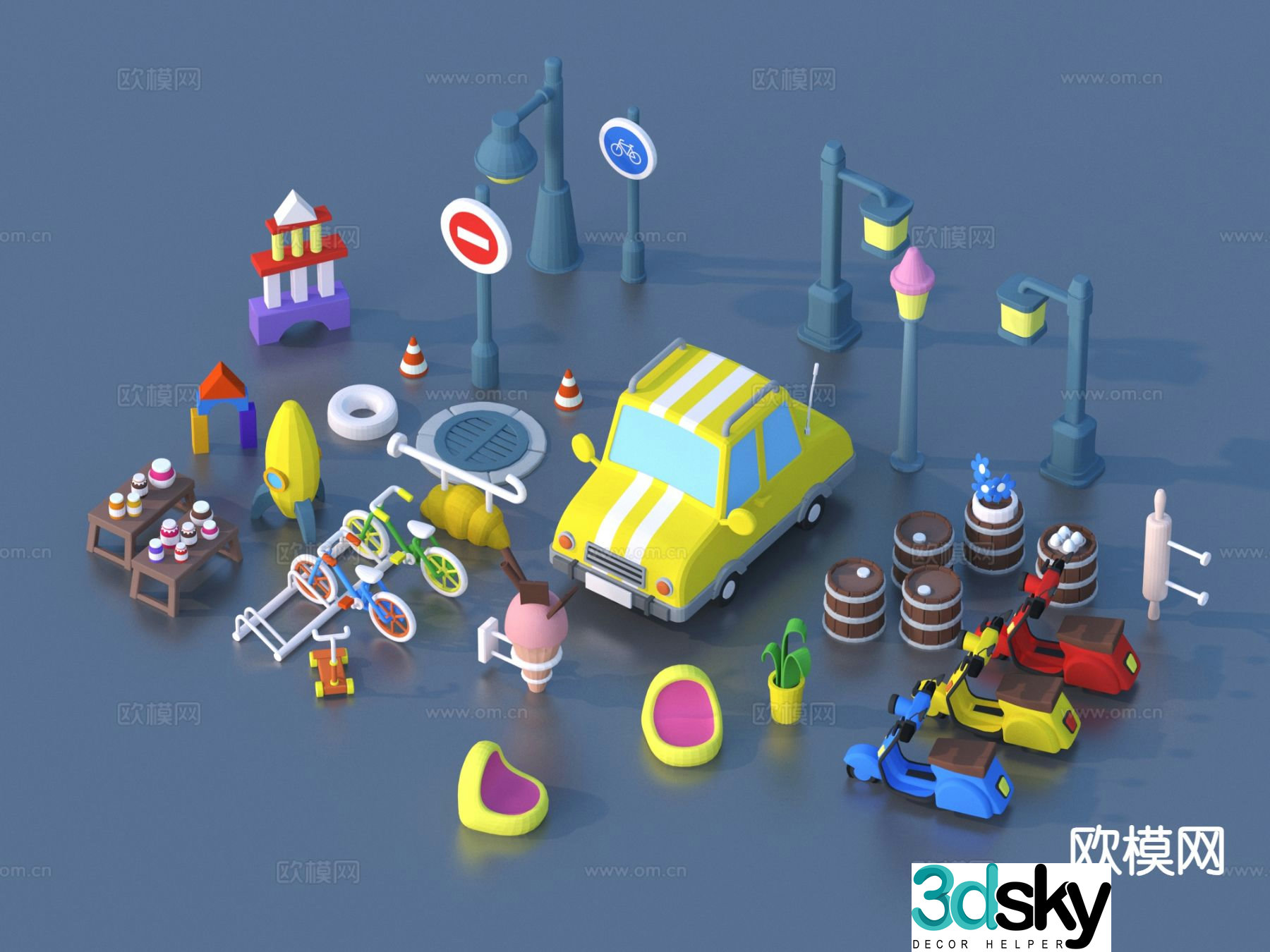 Cartoon toy sketch 3d model