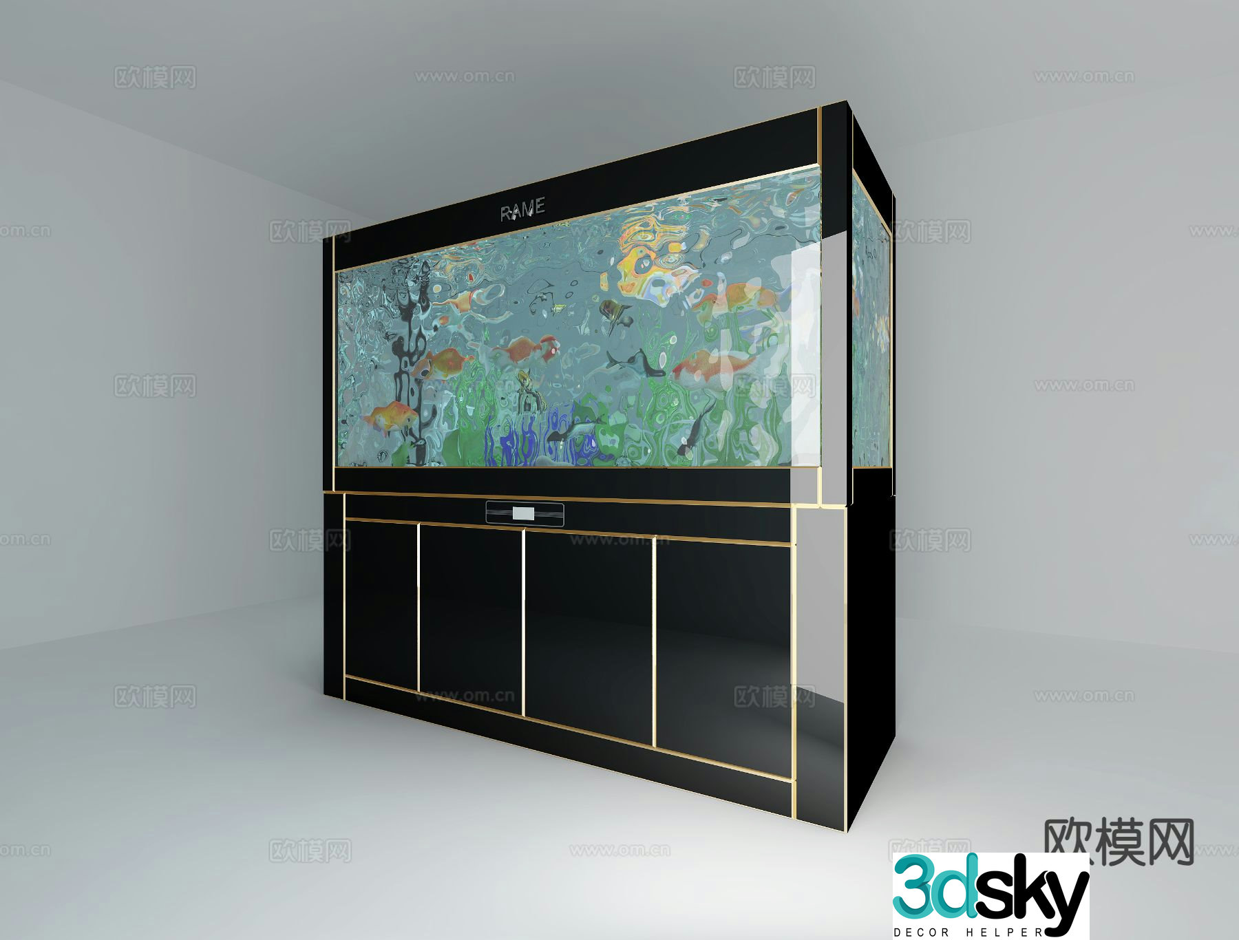 Fashion fish tank aquarium 3d model