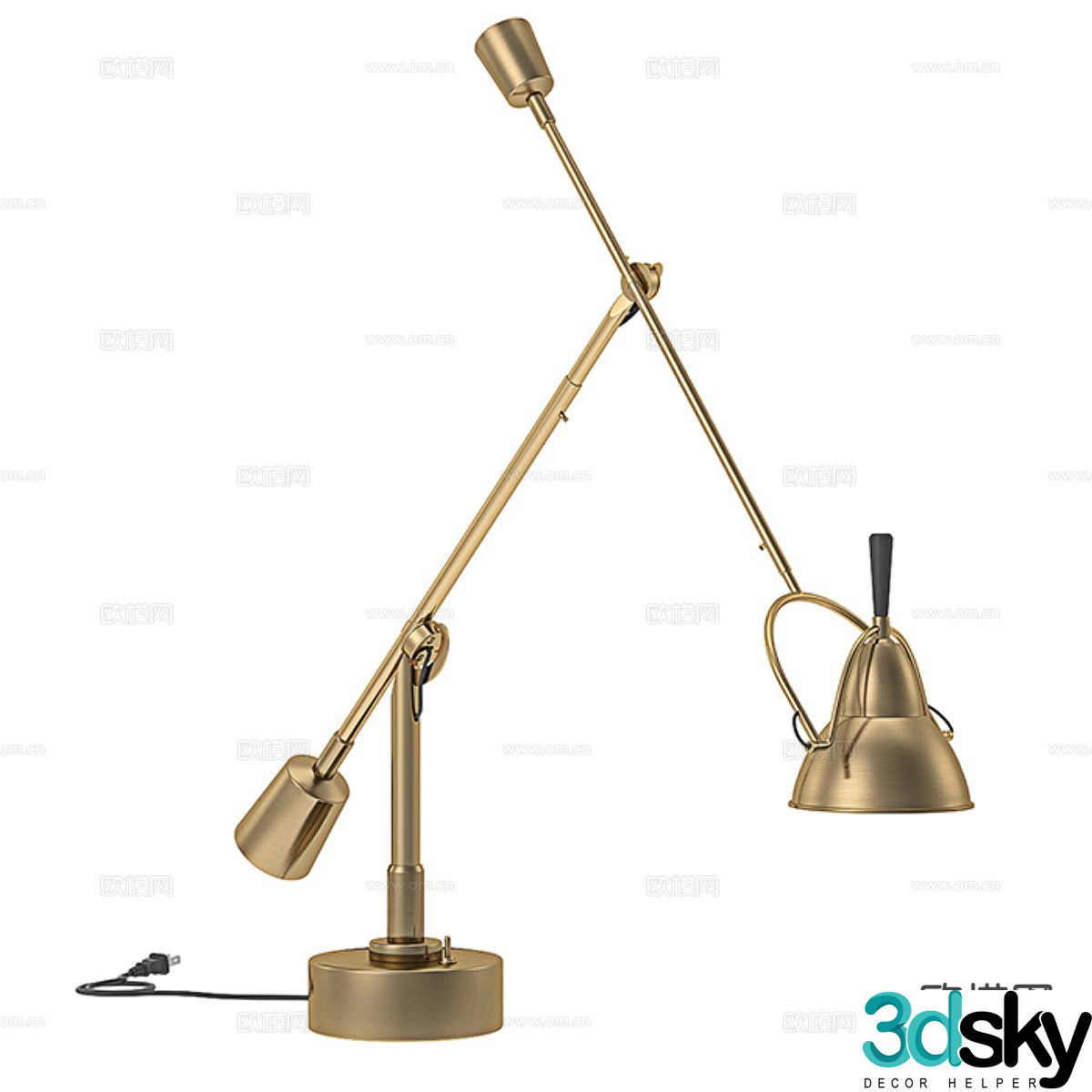 Light luxury table lamp 3D model