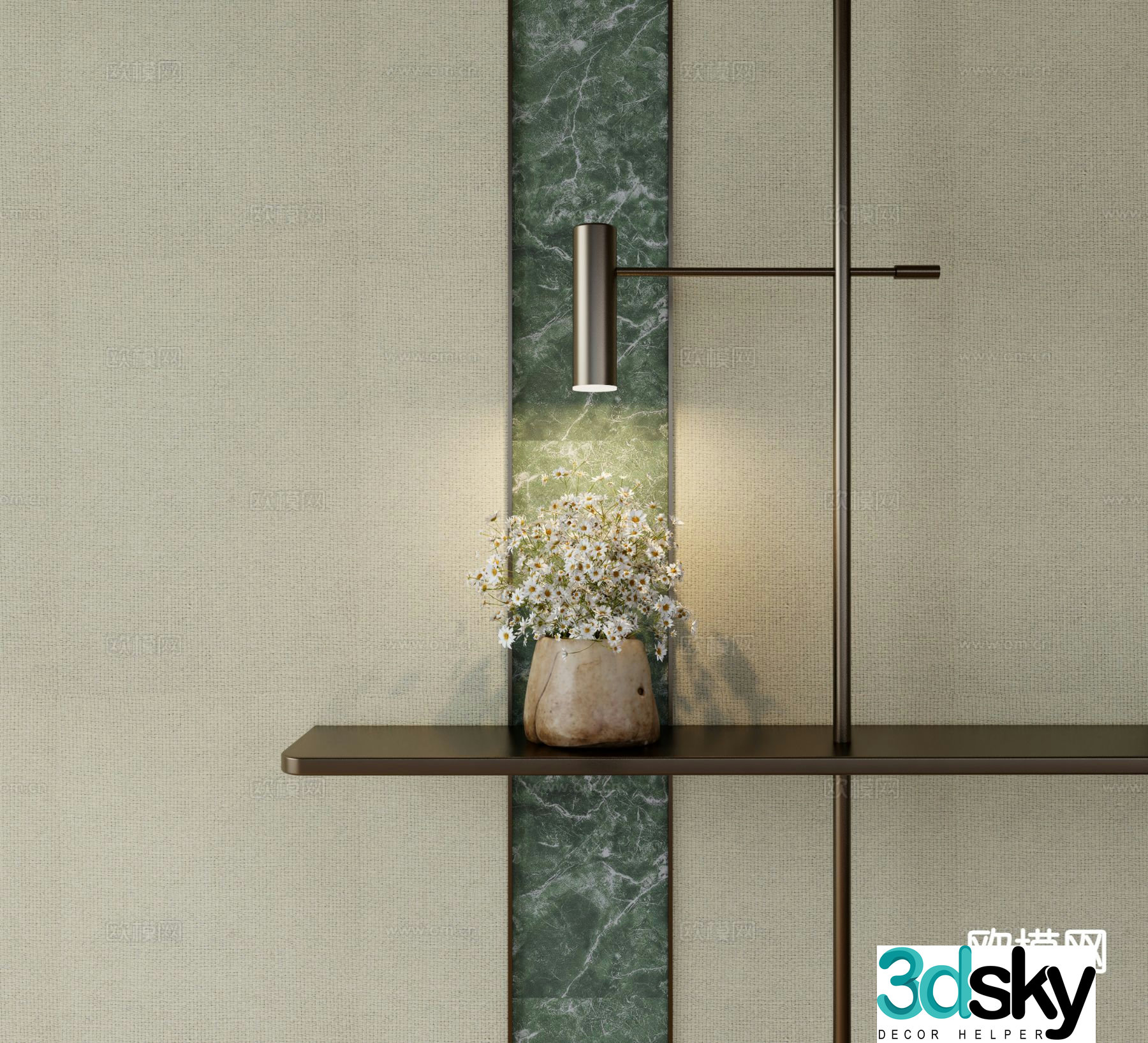 Modern wall light decorative wall light metal wall light 3d model