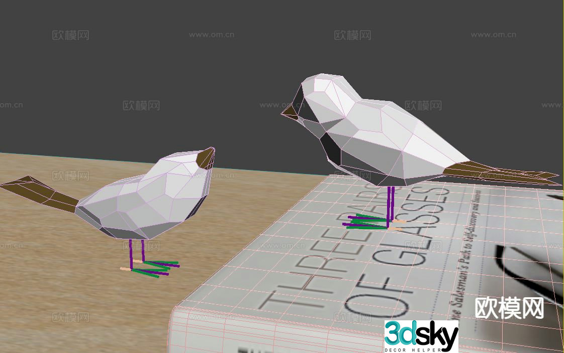 Modern bird furnishings decorations furnishings 3D model