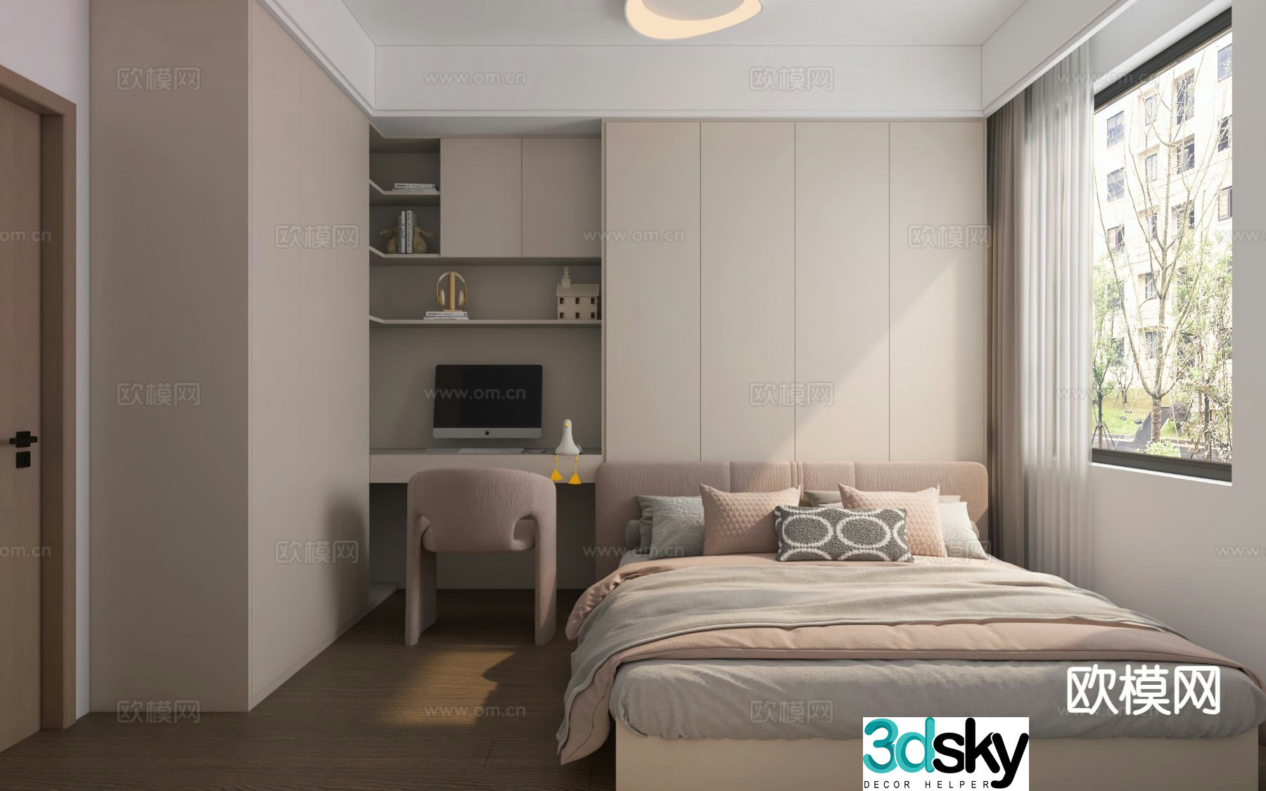 Modern children’s room girl’s room 3d model