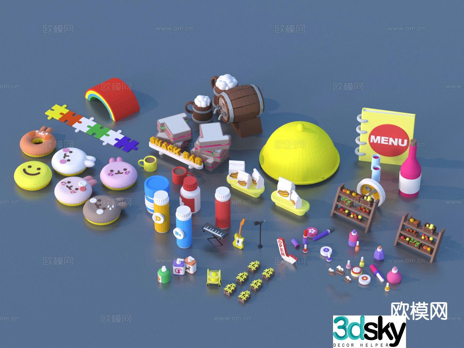 Cartoon toy sketch 3d model