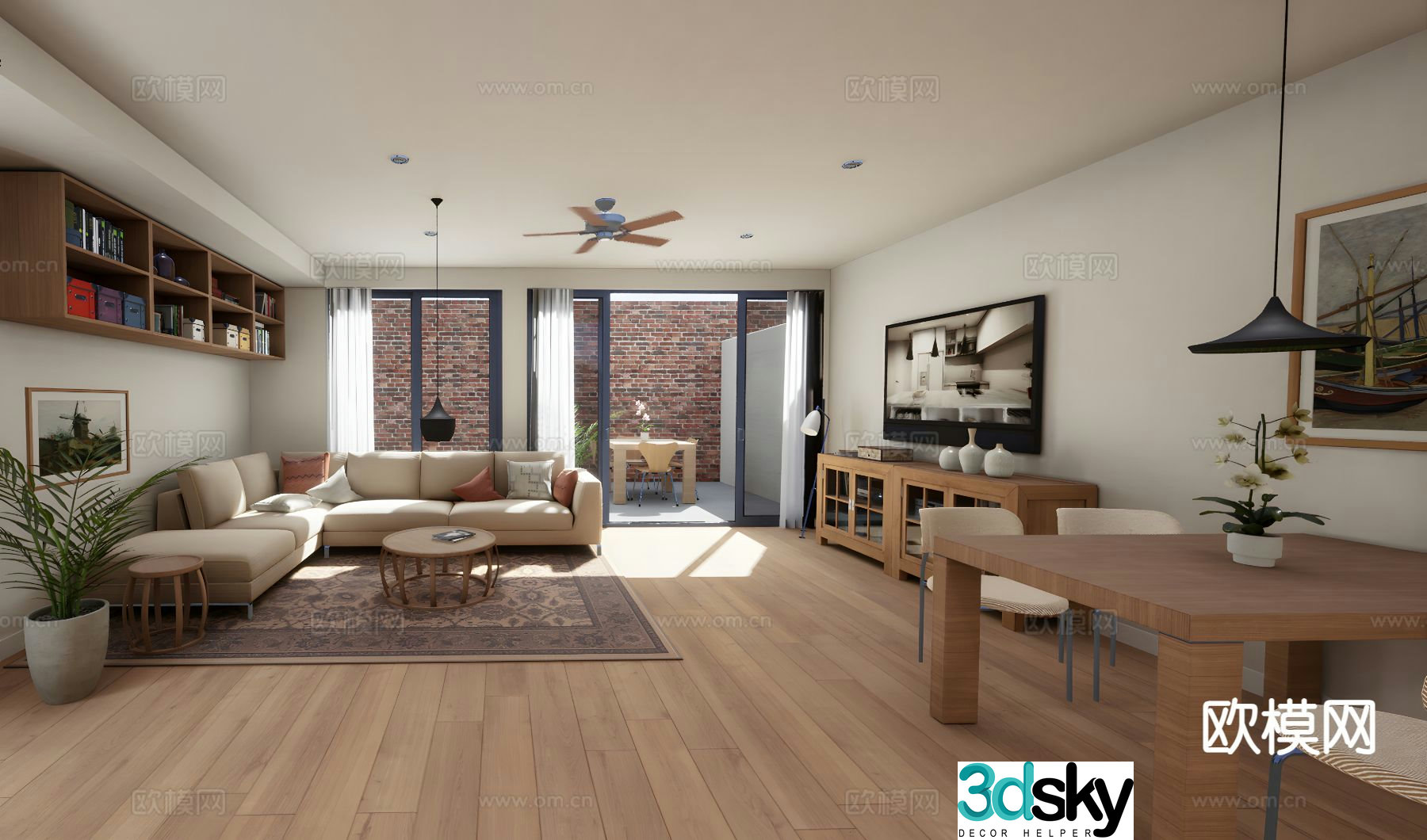 Nordic restaurant 3d model