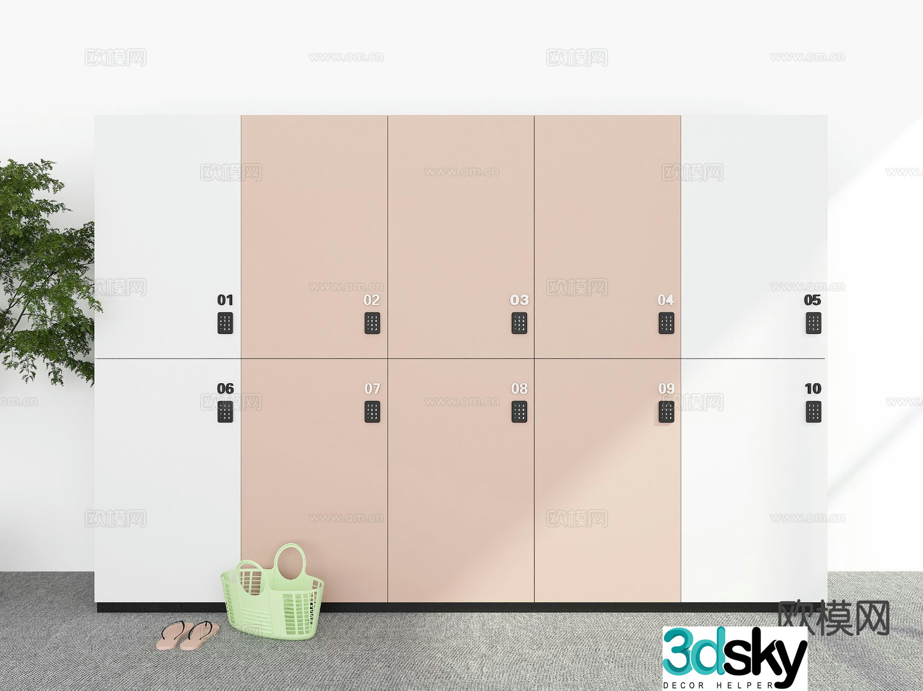 Modern locker locker 3d model