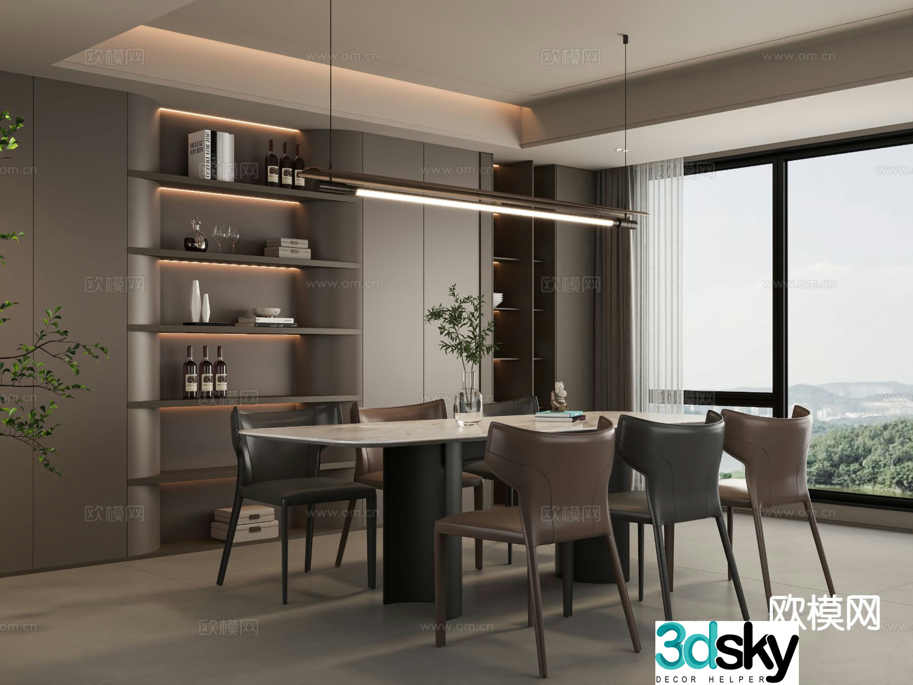 Italian restaurant 3d model