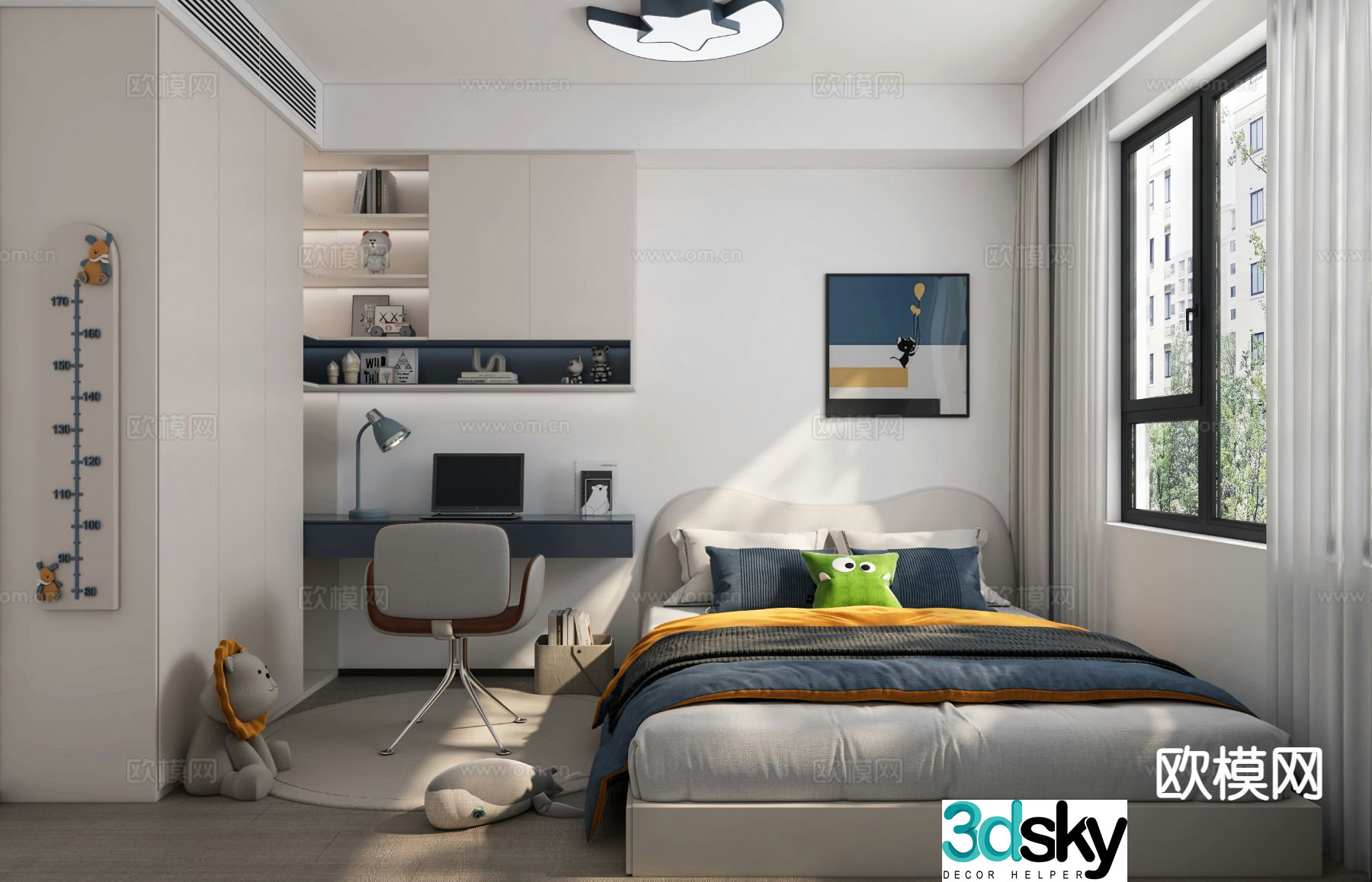 Modern children’s room boy’s room kid’s room 3d model