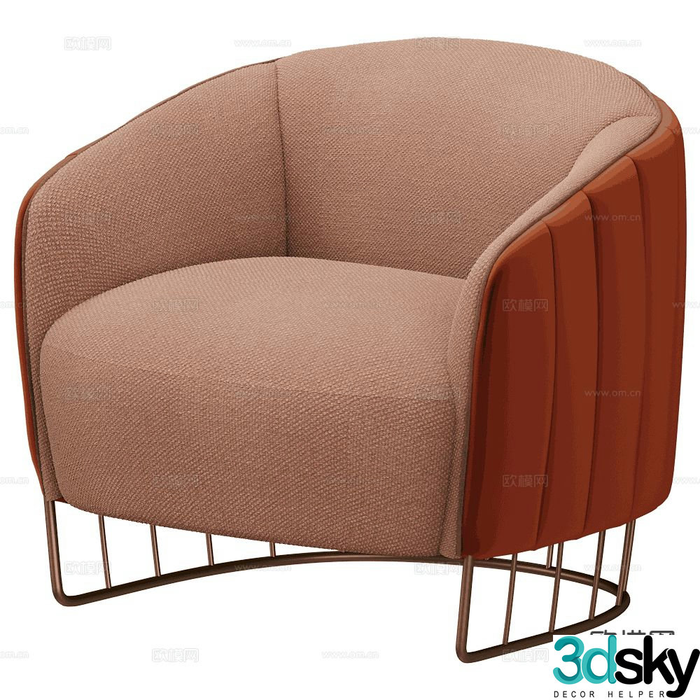 Sancal Italian sofa chair leisure chair 3d model