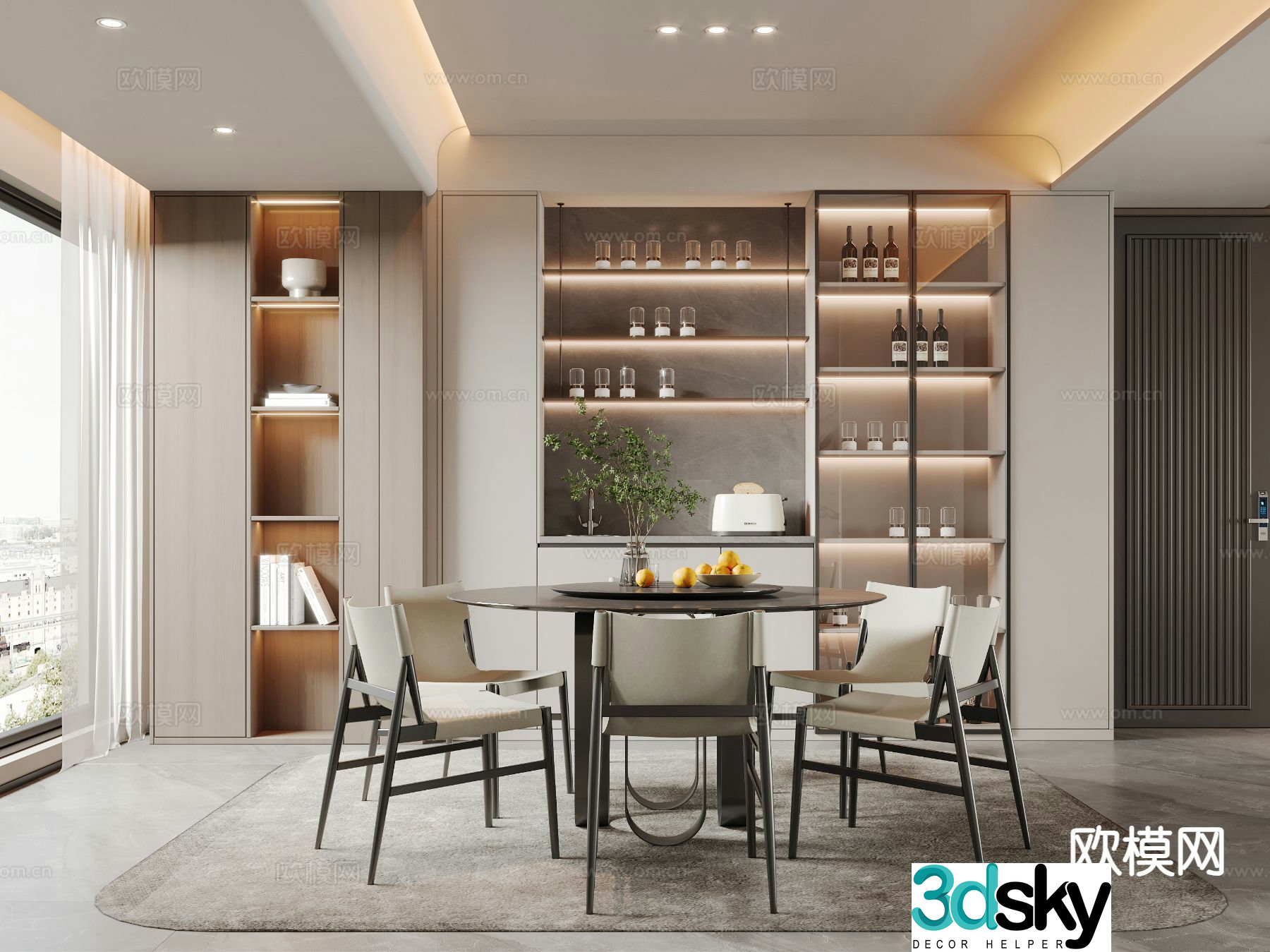 Modern restaurant 3d model