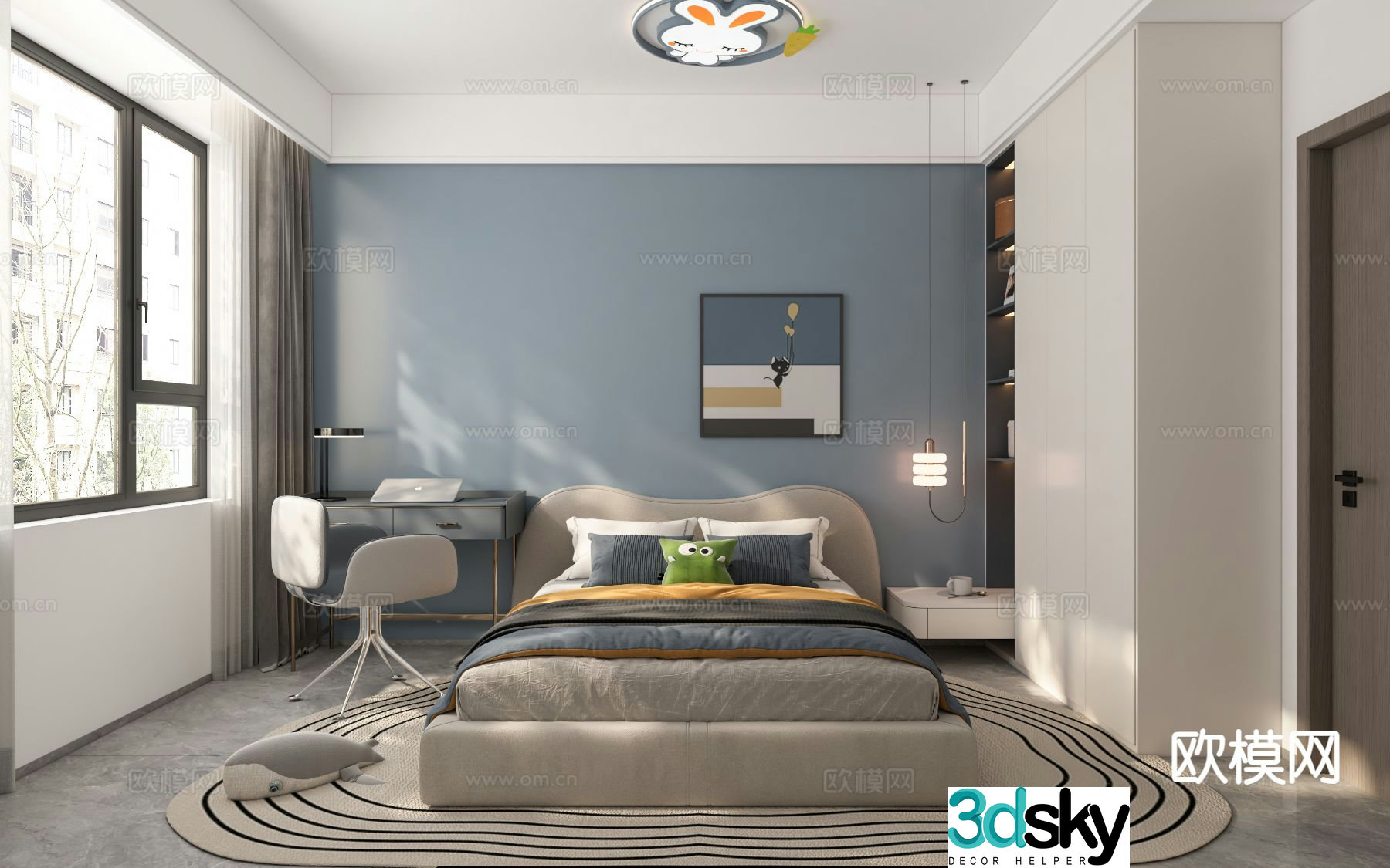 Modern children’s room boy’s room kid’s room 3d model