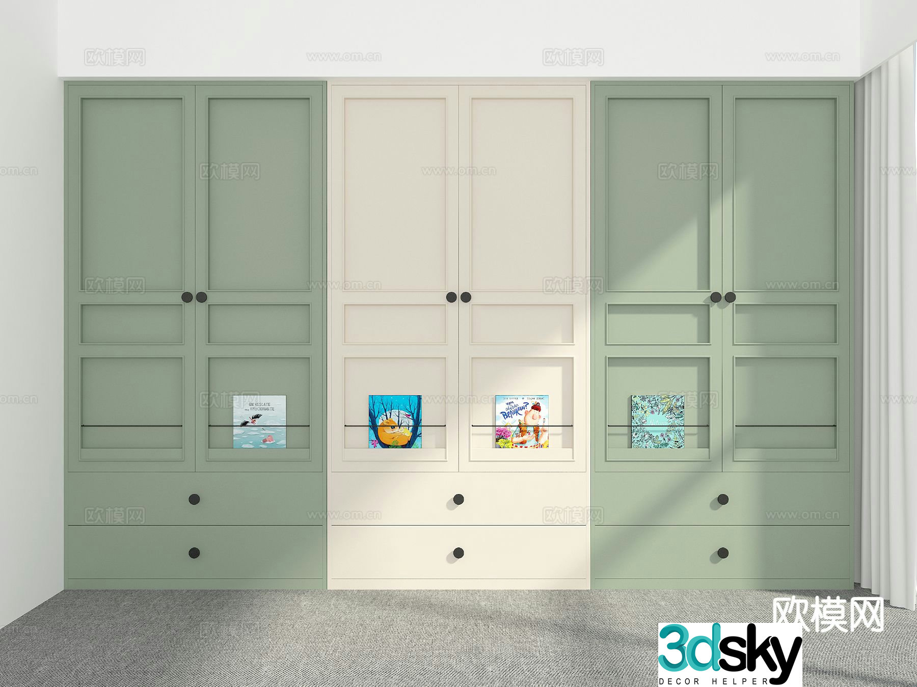Modern wardrobe 3d model