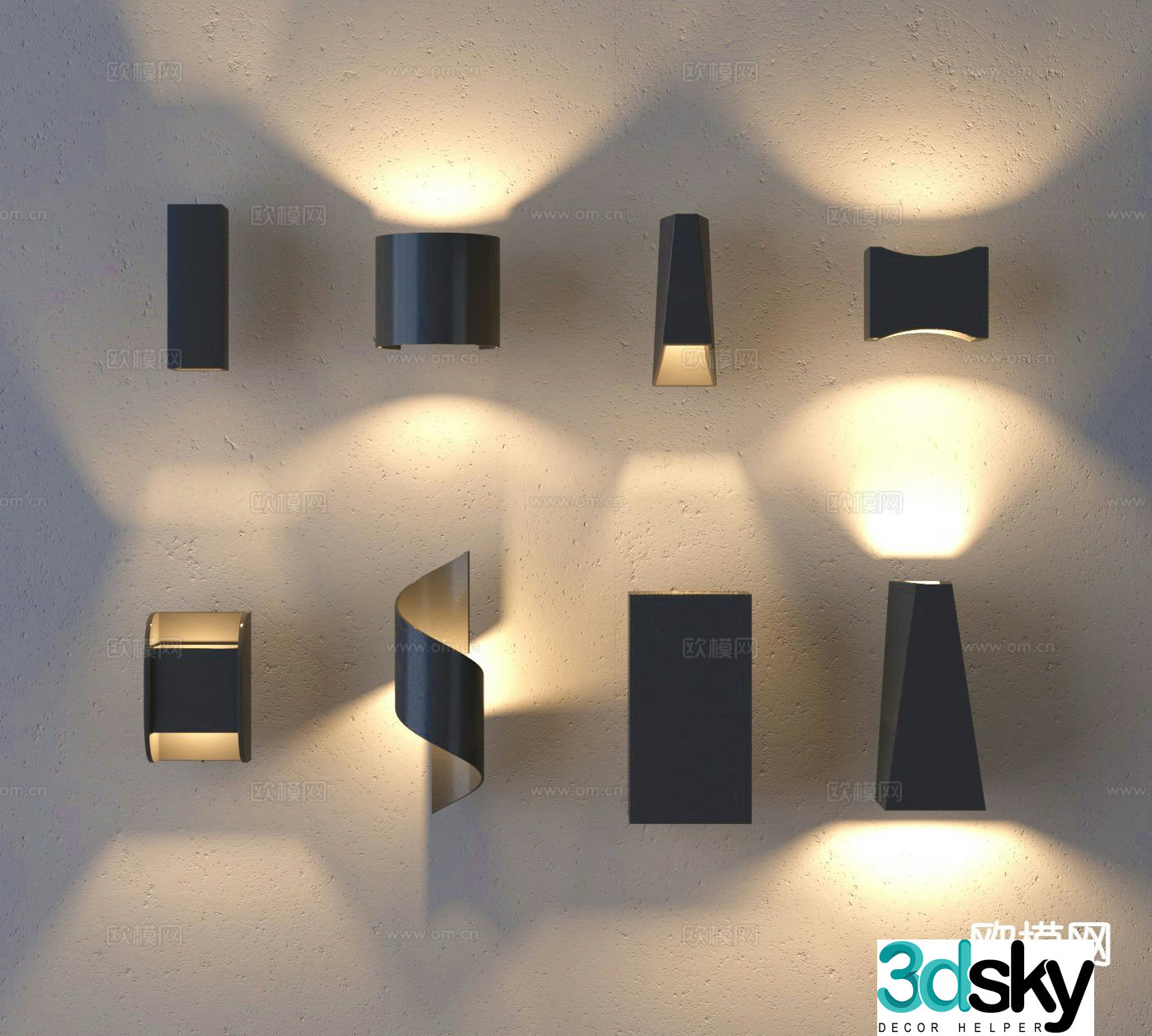 Creative wall lamp corridor lamp atmosphere lamp 3D model
