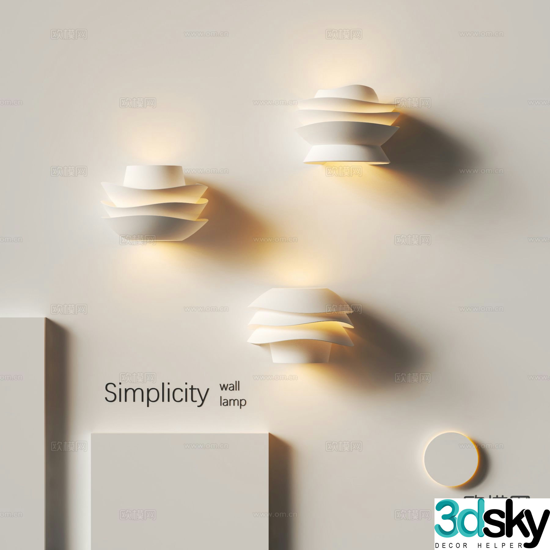 Modern creative wall lamp personalized wall lamp 3d model