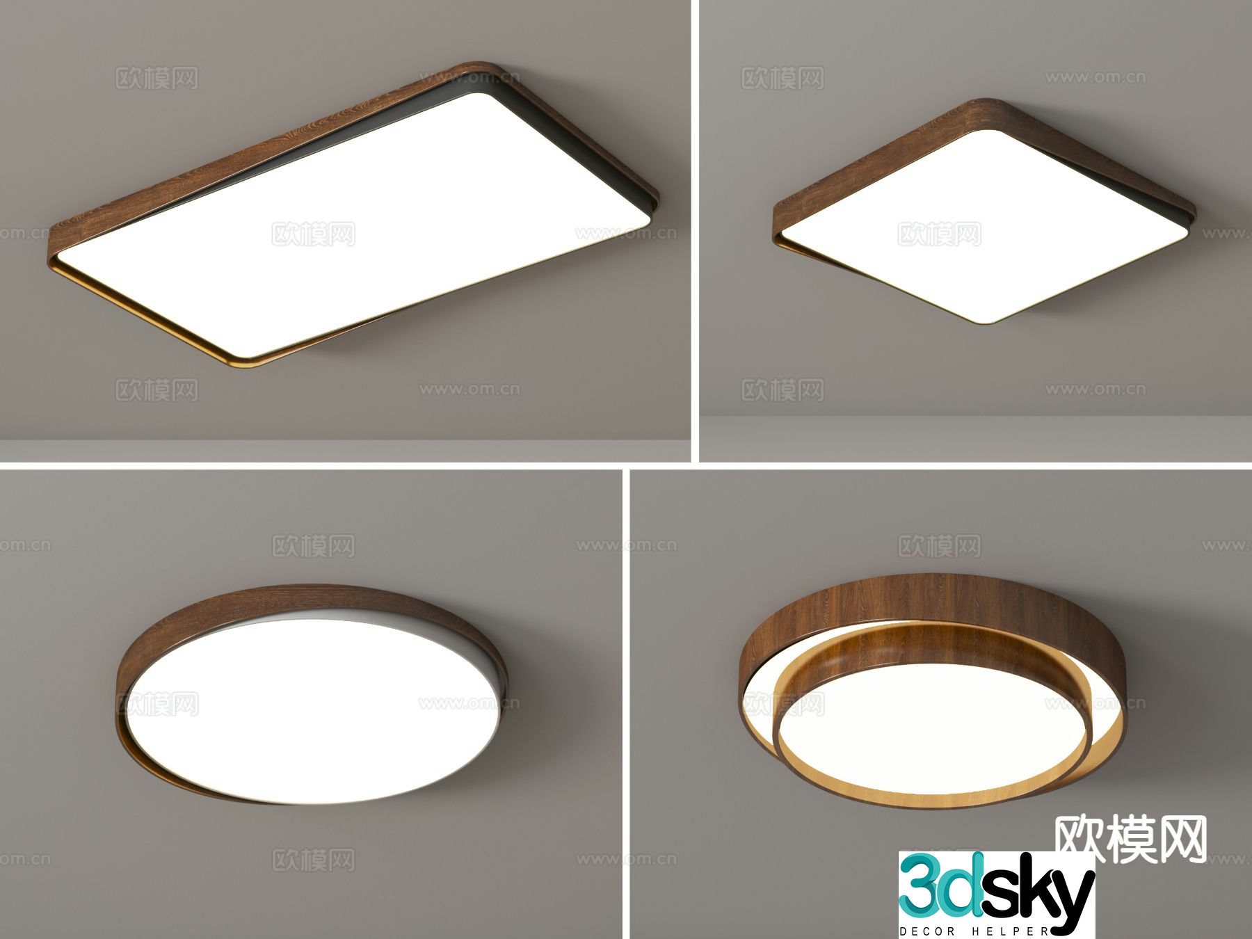 Wabi-sabi ceiling lamp living room main lamp 3d model