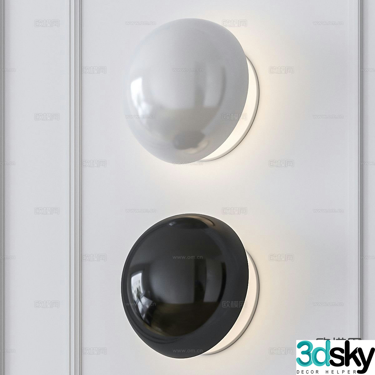Minimalist wall lamp bedside wall lamp 3d model