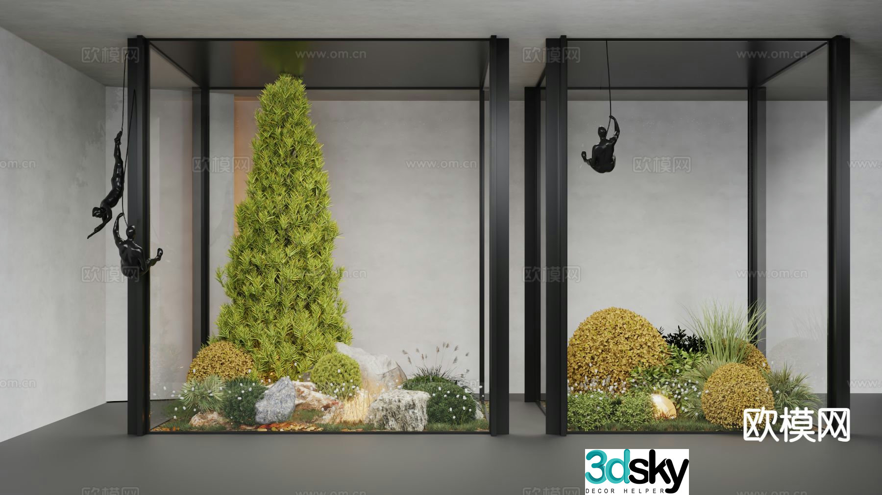 Plant pile landscaping landscape sketch indoor sketch 3D model
