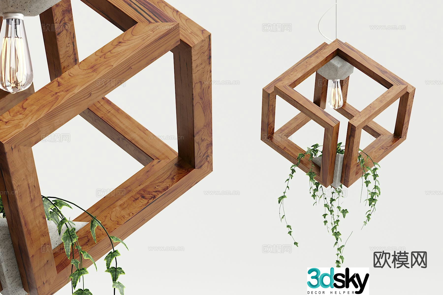 Nordic potted chandelier 3d model
