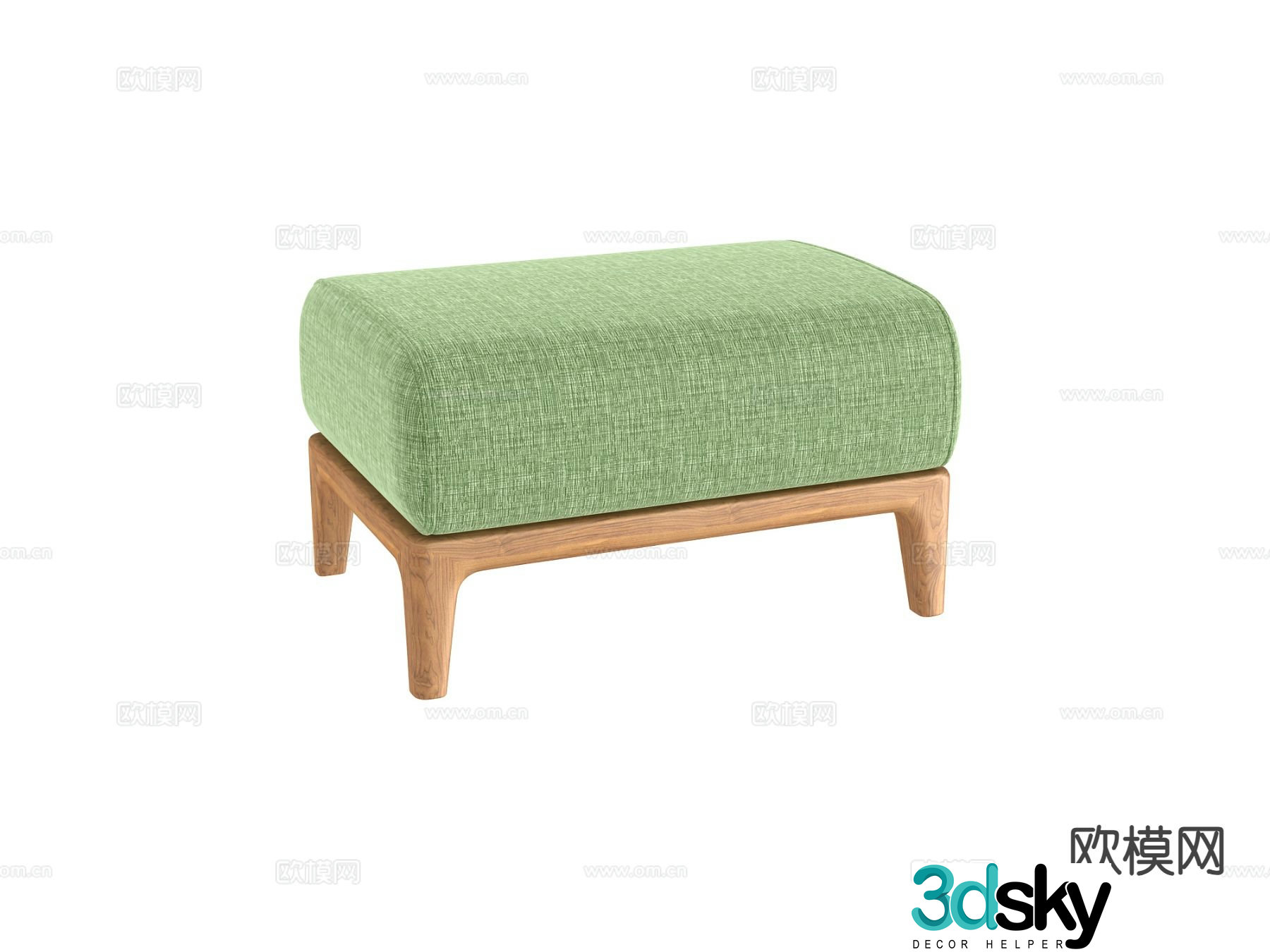 Modern sofa stool footrest 3d model