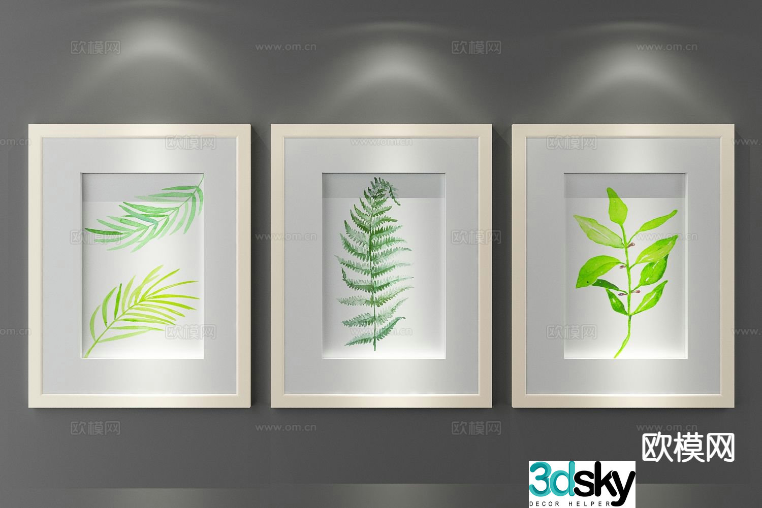Decorative painting art painting hanging painting 3d model
