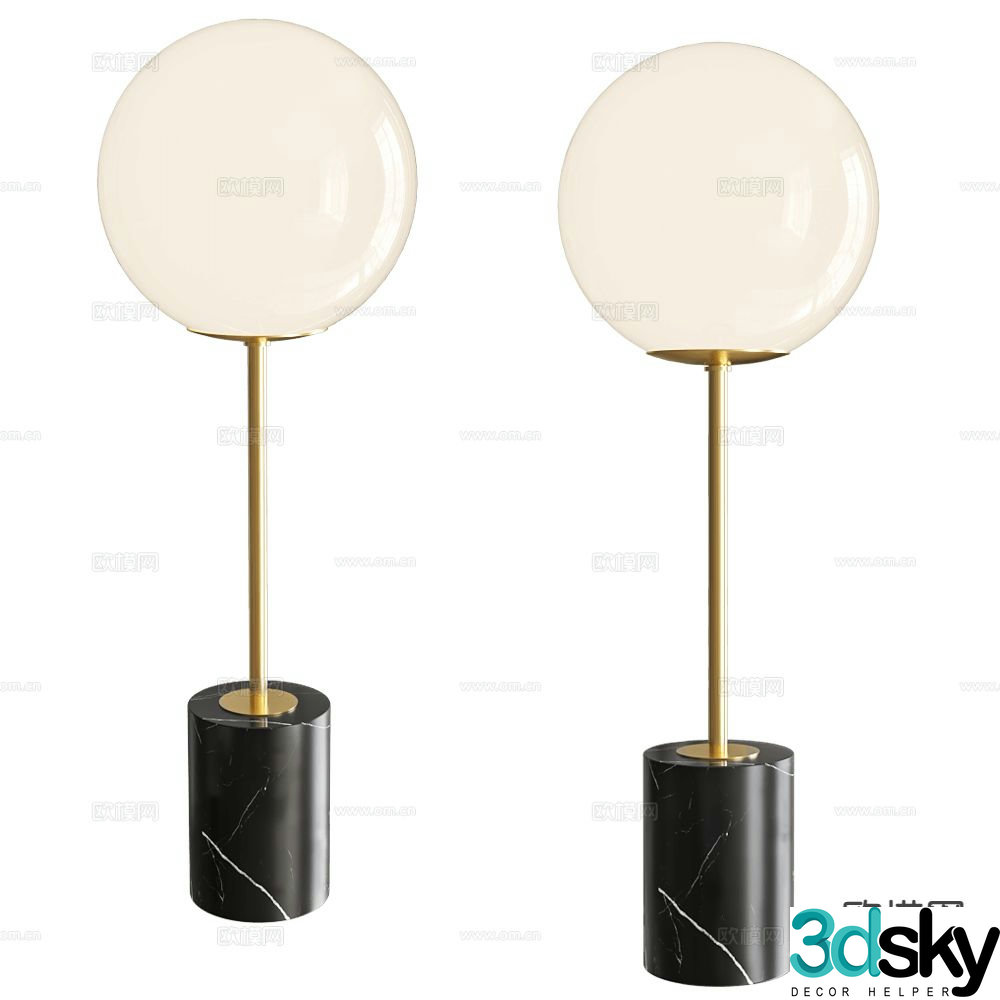 Polspotten light luxury table lamp 3d model