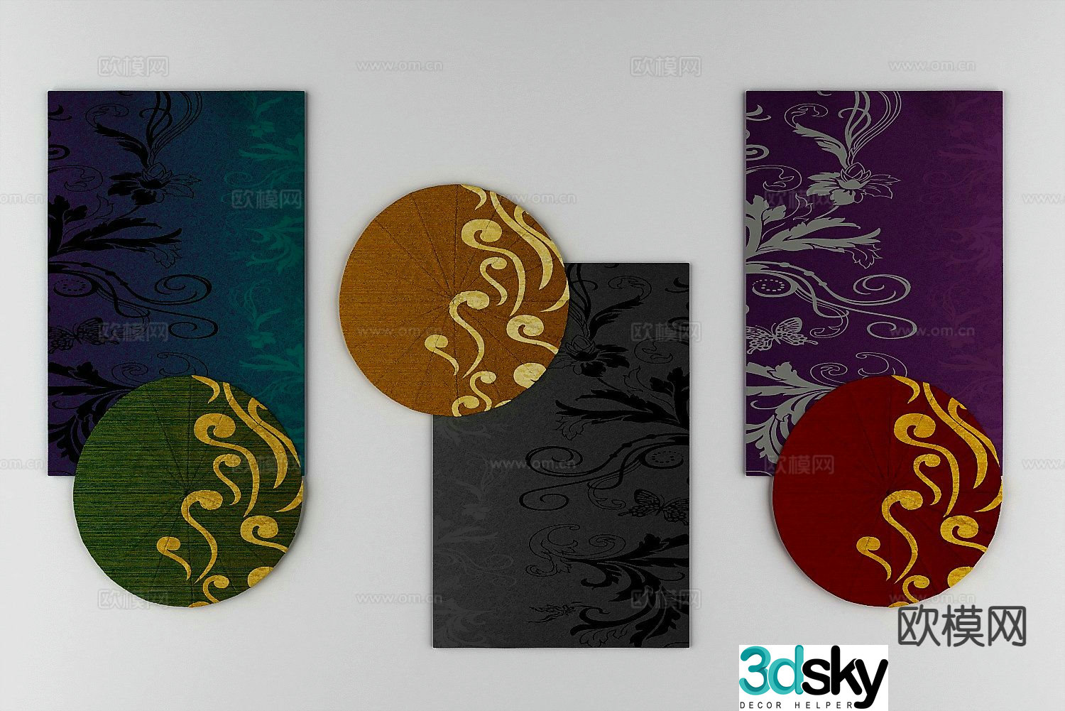 New Chinese style carpet 3d model
