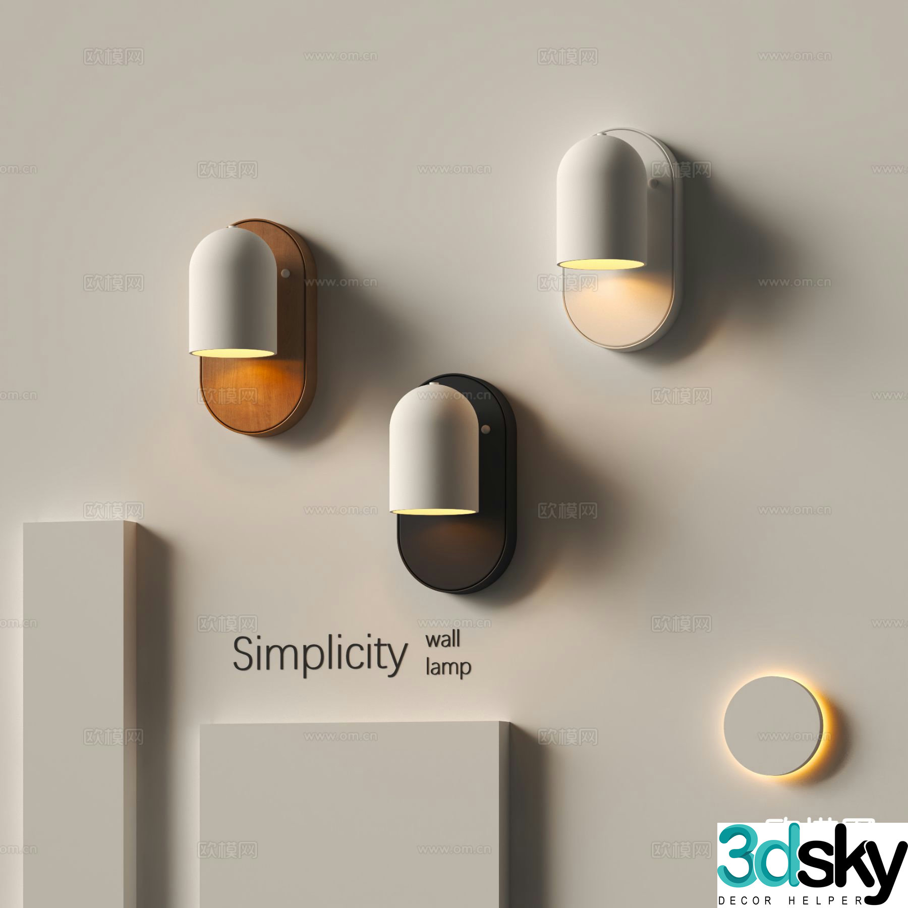 Modern creative wall lamp personalized wall lamp 3d model