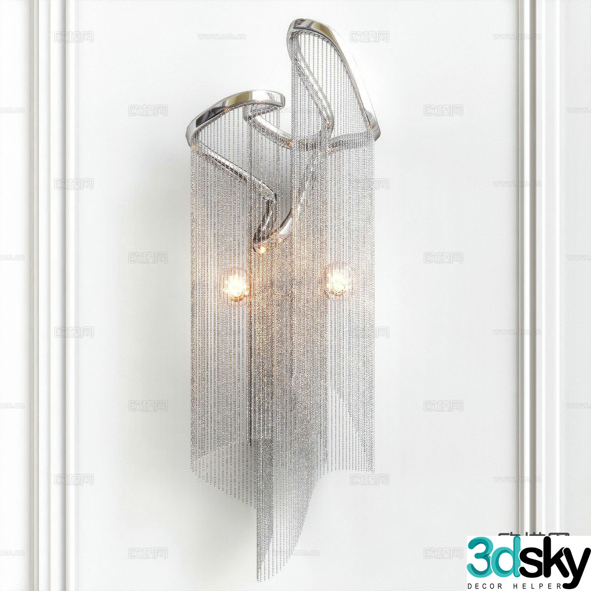 Light luxury wall lamp artistic wall lamp 3d model