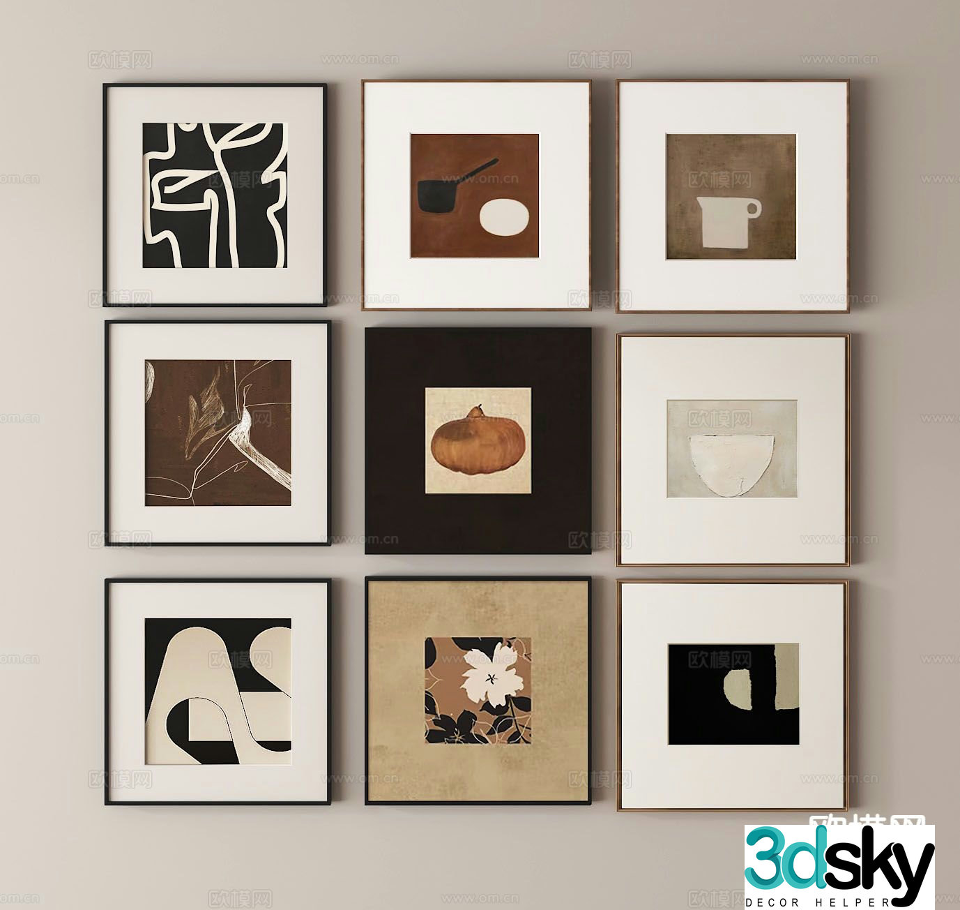 Photo frame painting picture frame picture frame hanging picture art painting 3d model