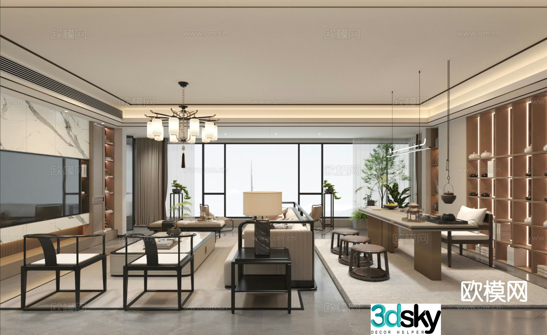 New Chinese restaurant 3D model