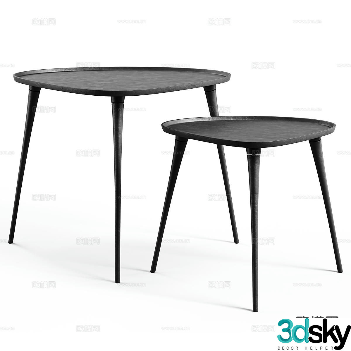ZaraHome wabi-sabi coffee table side table 3d model