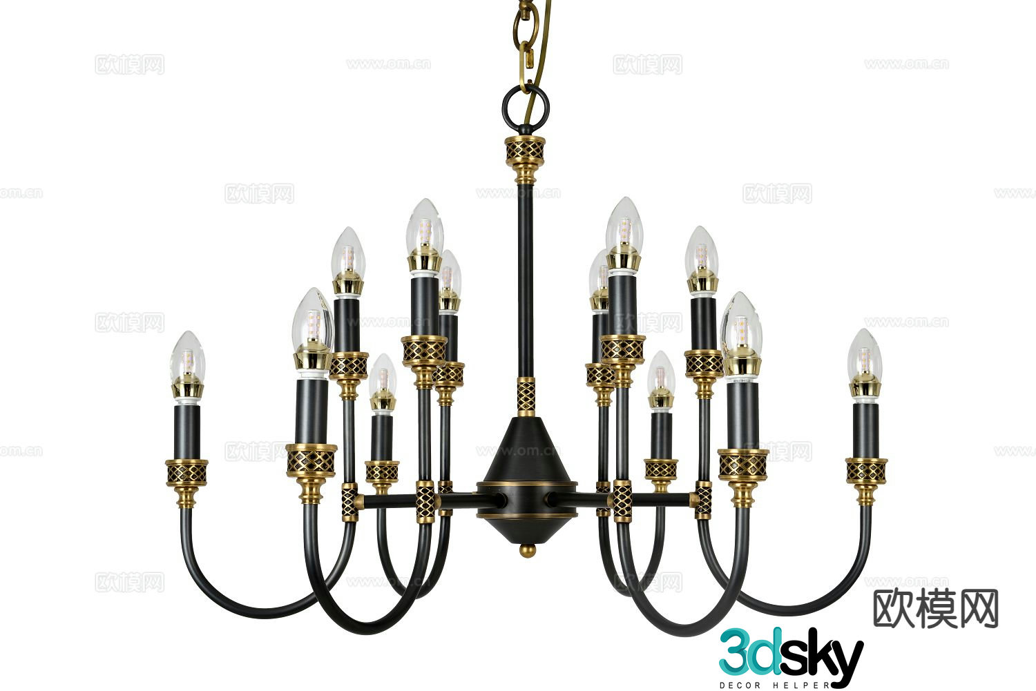 American chandelier 3d model