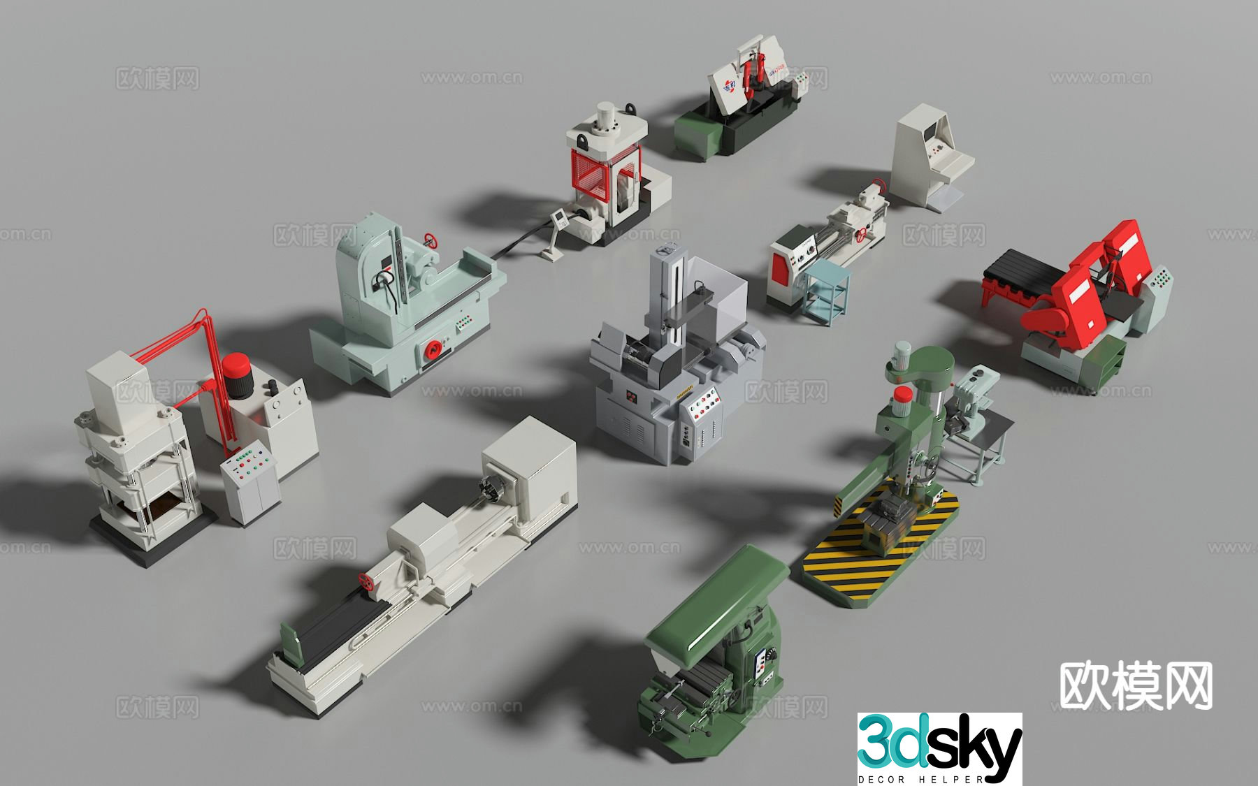 Modern industrial equipment factory equipment 3d model