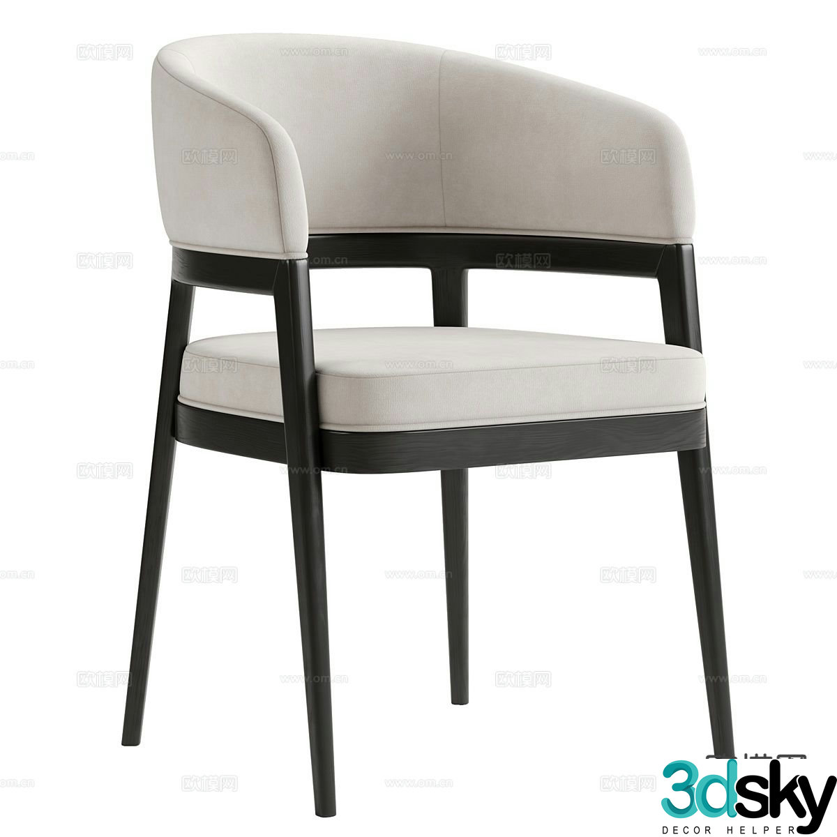 Modern chair dining chair 3d model