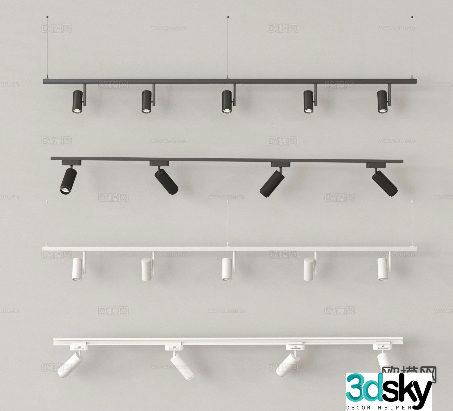 track spotlight downlight spotlight 3d model