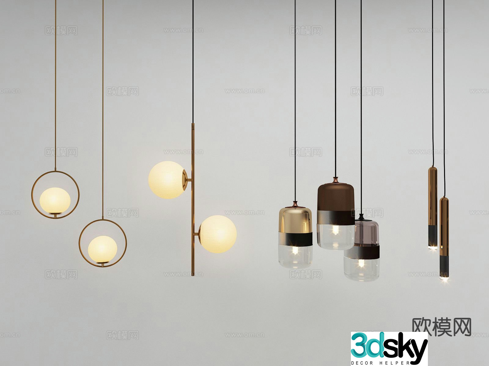 Modern chandelier dining room chandelier 3d model