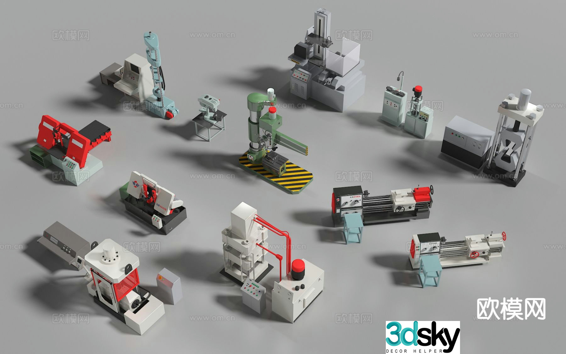 Modern industrial equipment factory equipment 3d model