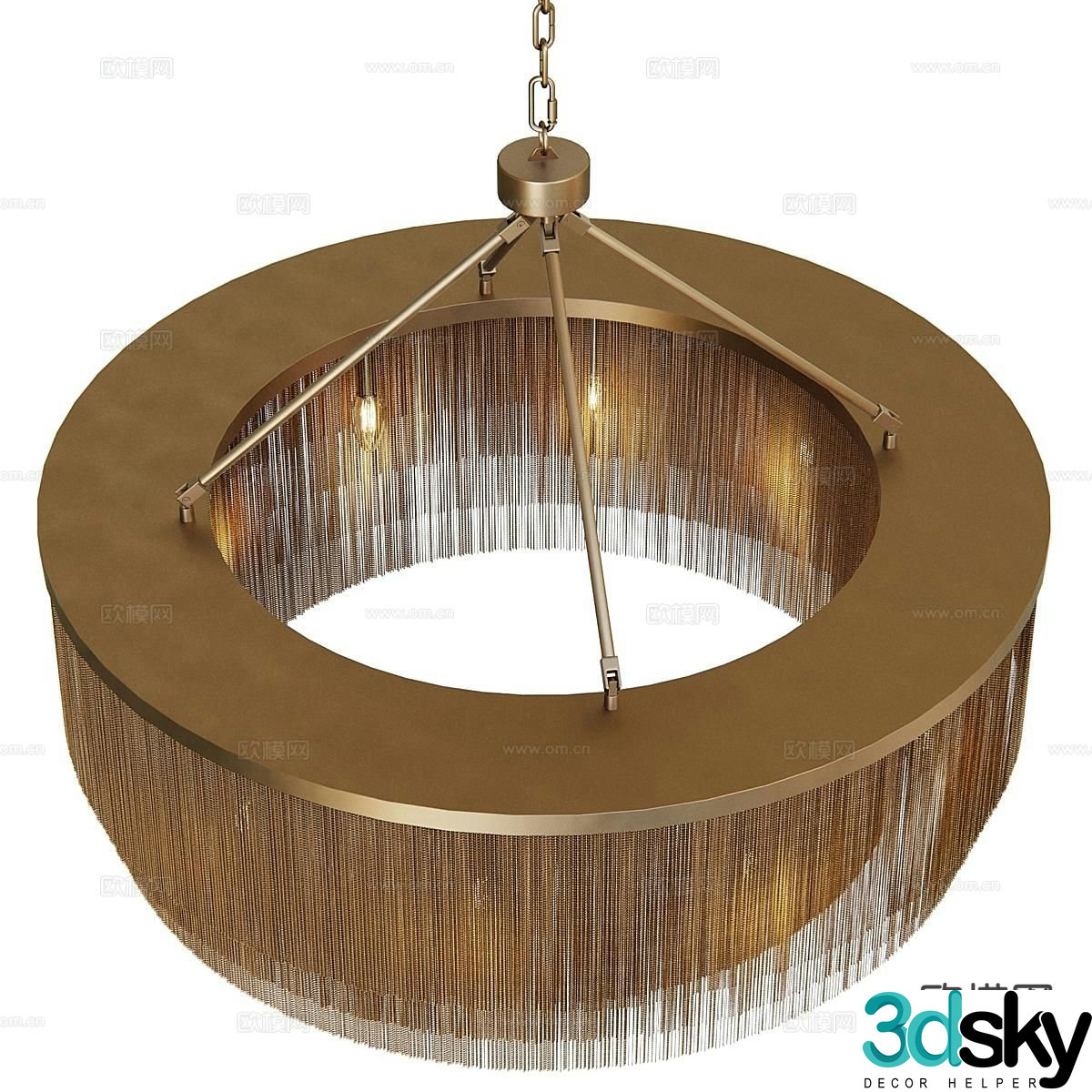 Eichholtz Italian luxury chandelier tassel lamp 3D model
