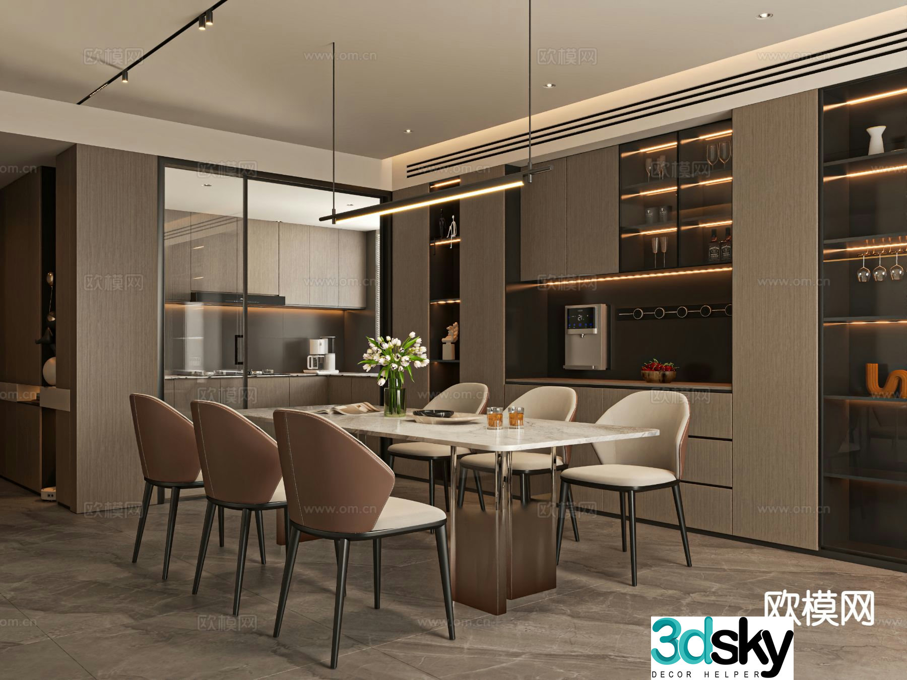 Italian restaurant 3d model