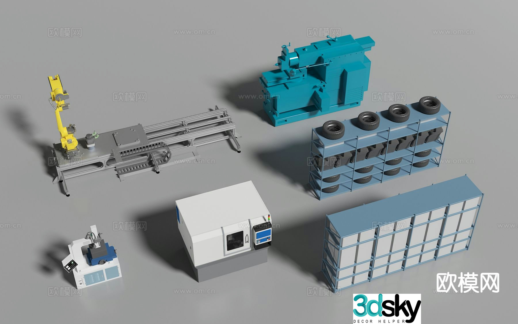 Modern industrial equipment factory equipment 3d model