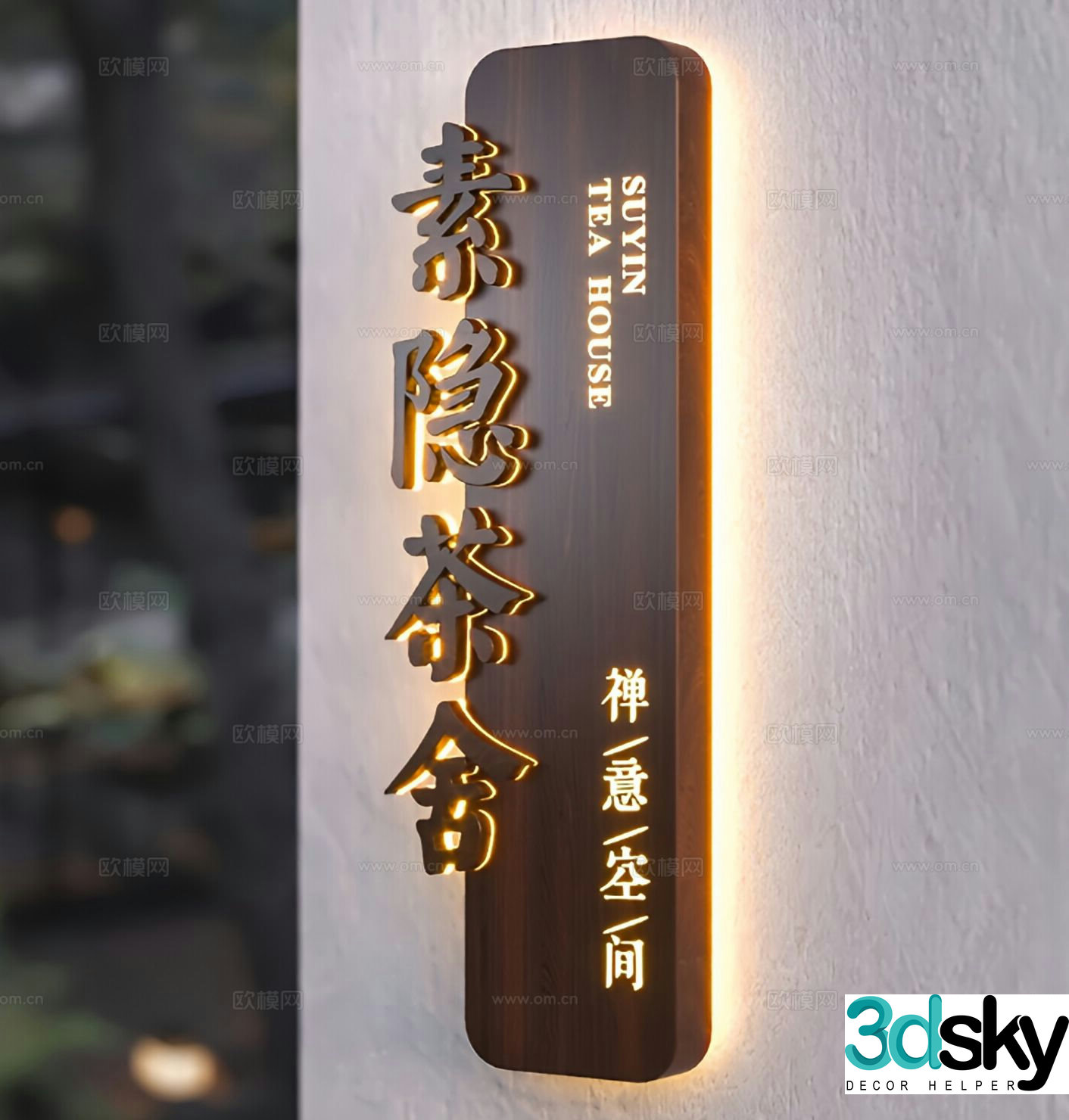 Modern billboards, signboards, billboards, luminous characters, house signs, guide signs 3d model